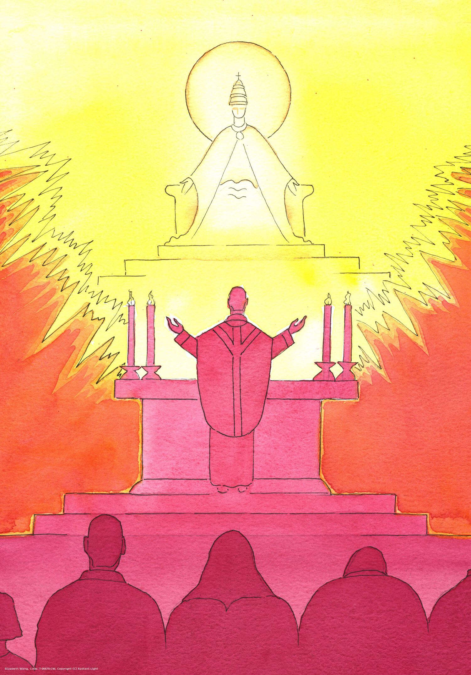 When priest and people all face in the same direction at Mass, they are all looking together, towards the Father, to praise Him through Christ.