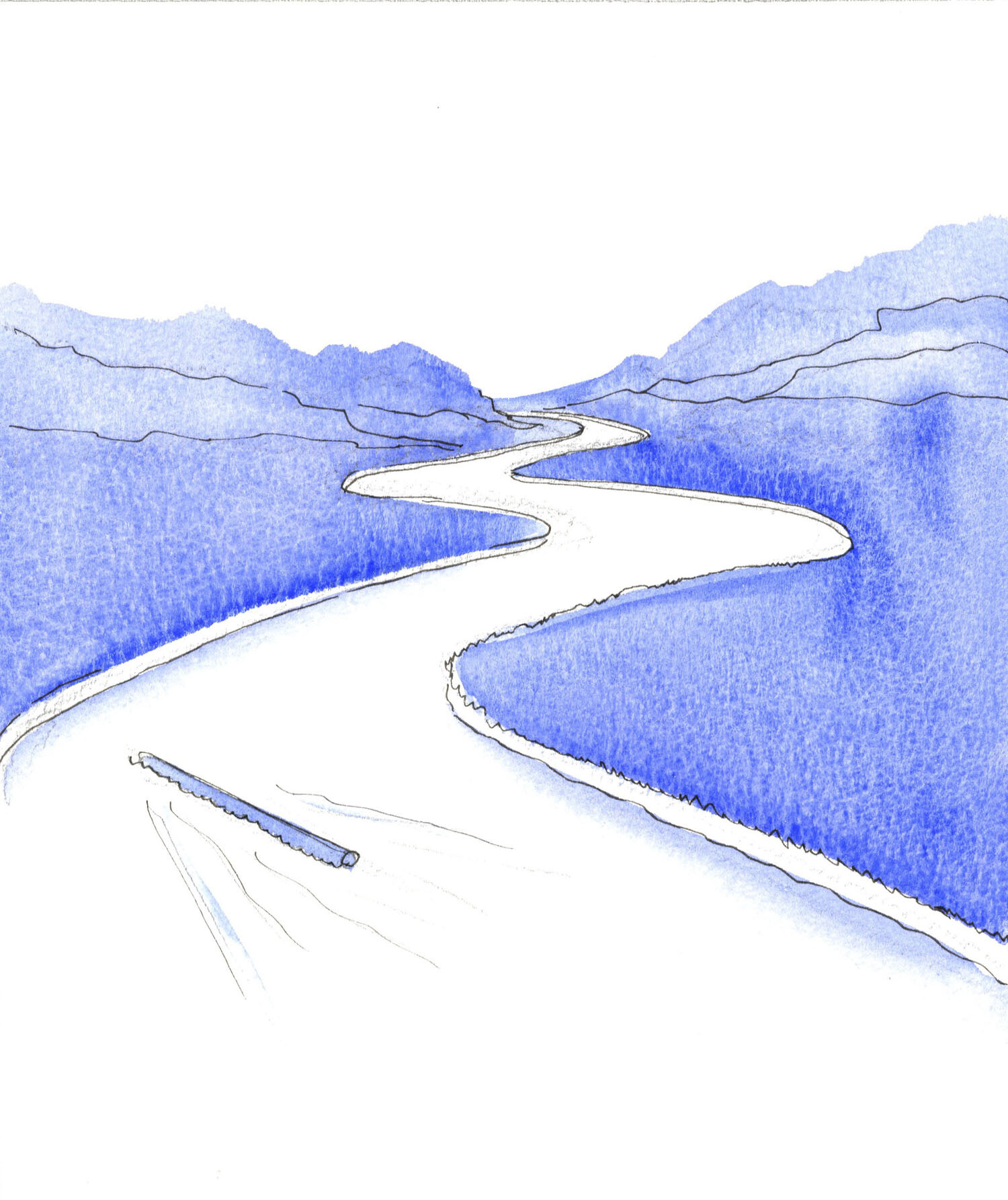 Sometimes our trials do not go away quickly. We can picture ourselves as like a log, carried along by the current, even if it sometimes bumps into the river-bank, or seems to make little progress.