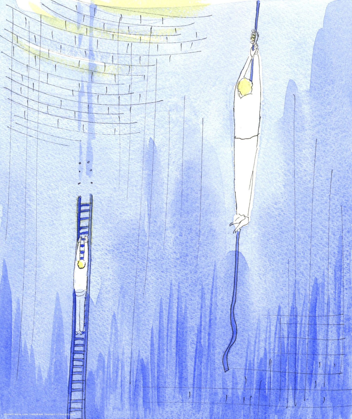 In intercession, it is as if God allows one person to descend on a rope to rescue another person who is stranded in a deep shaft underground. Both are dependent on God, but the one praying is in touch with God and the one waiting to be rescued is on a broken ladder, with no way 'up'.