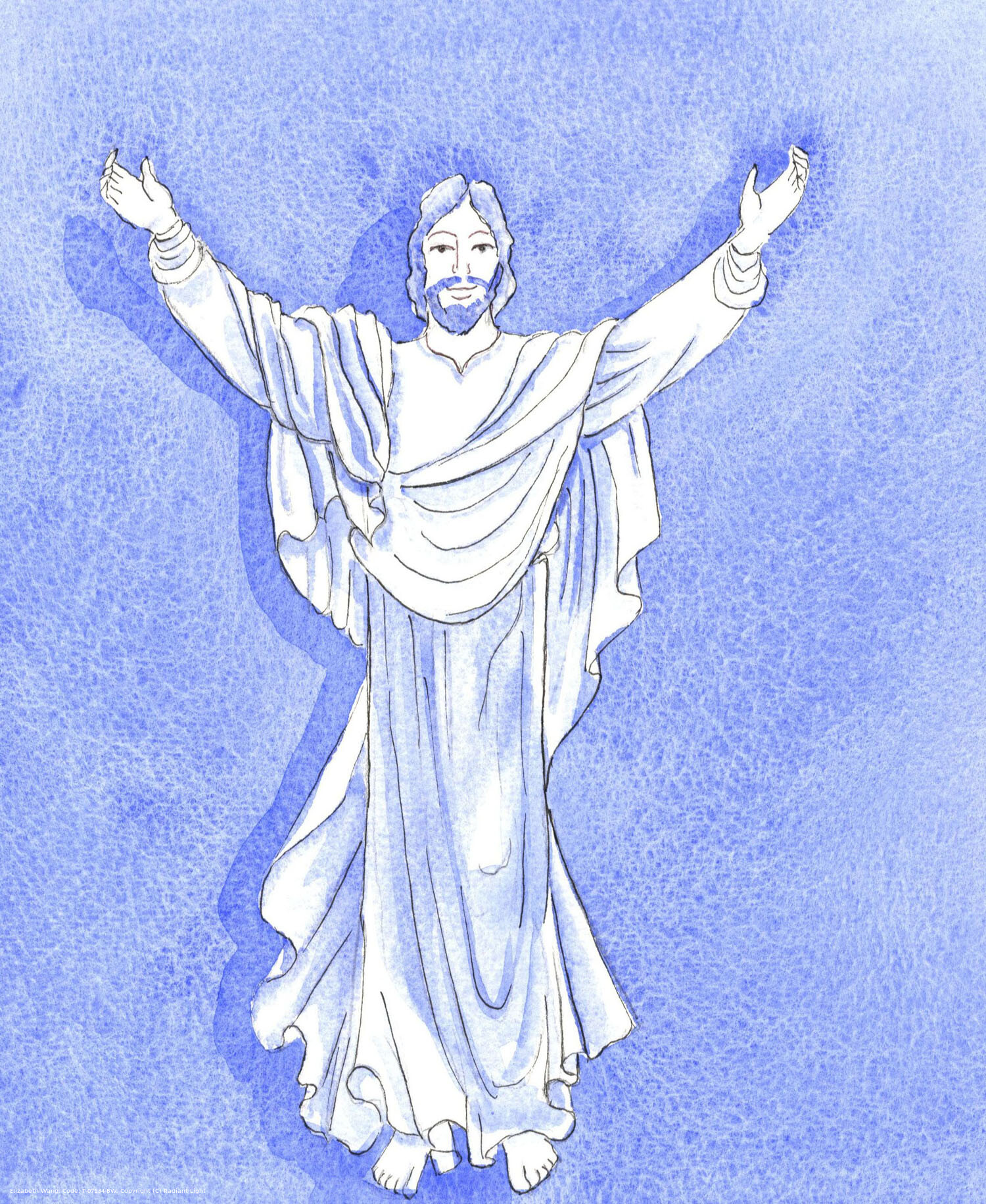 Christ reaches out to embrace us in just the manner shown out in many Christian images.