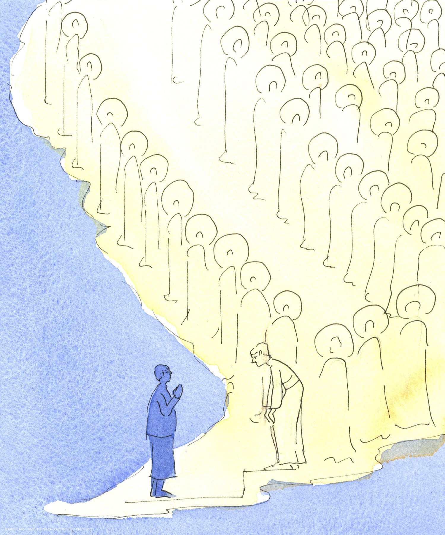Whenever we ask a particular Saint for special help through prayer, it's as if the Saints make a space for that Heavenly friend to descend from amongst them, to ask us: "What can I do to help you?"