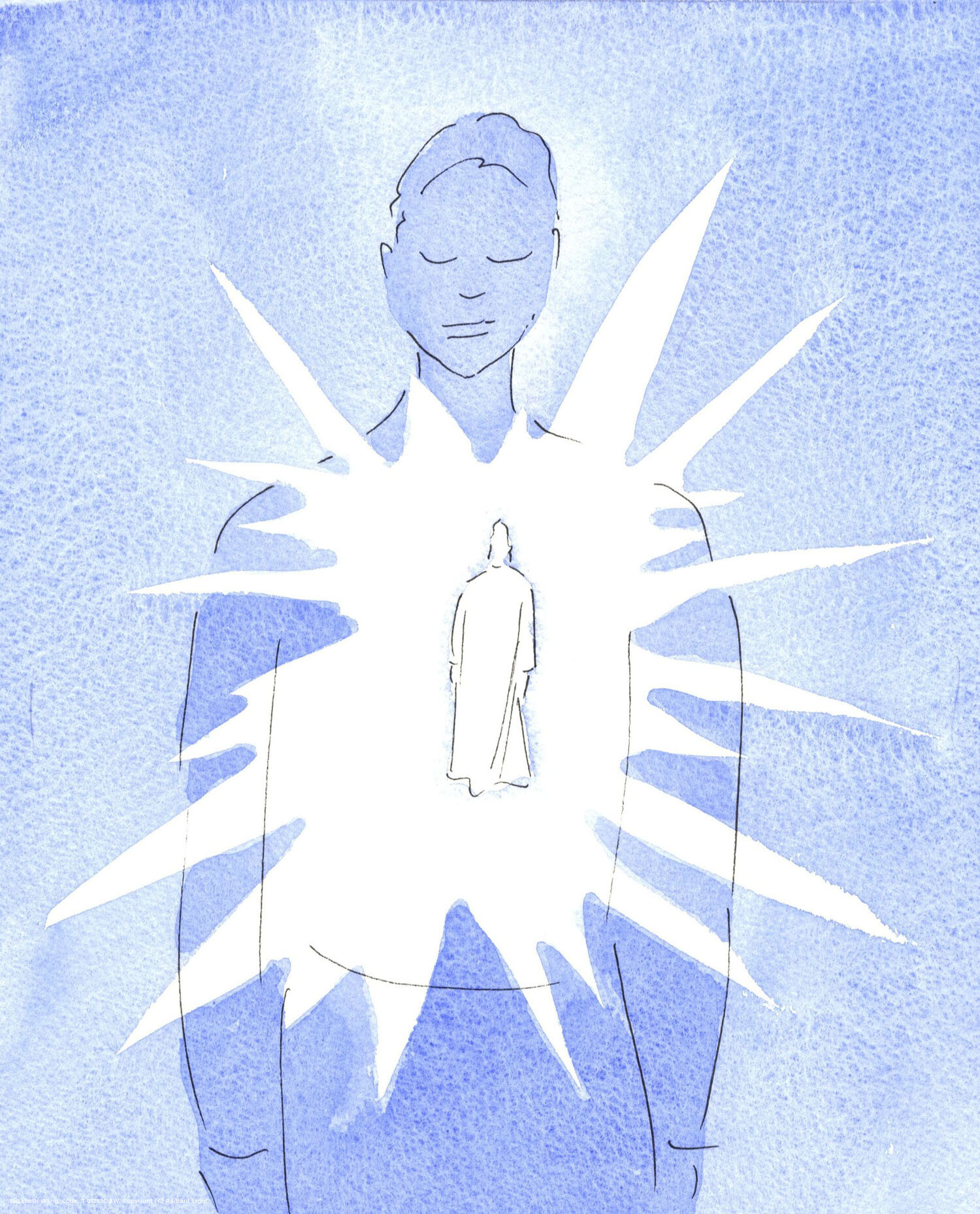 By the Holy Spirit, Christ is present in the baptised person's soul, shining out His love and wisdom, irradiating the soul with Divine joy and goodness.