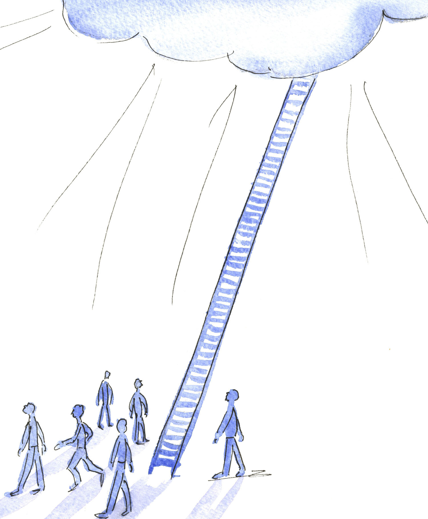 There is a way to avoid falling into the 'pit' of doom, though many people ignore the means, which is the Way made by Christ. It's as if He has placed a ladder on earth by which we can climb to Heaven and safety, through the sacraments and prayer.