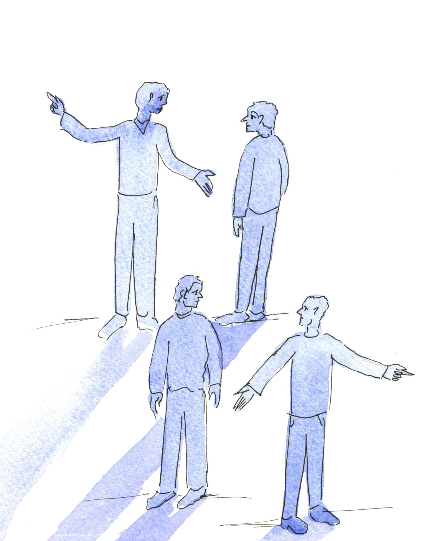 As each of us moves towards either Heaven - through God's grace - or Hell, moving because of our own thoughts, words and actions, we are at the same time helping others to move towards Heaven or Hell, by our influence.