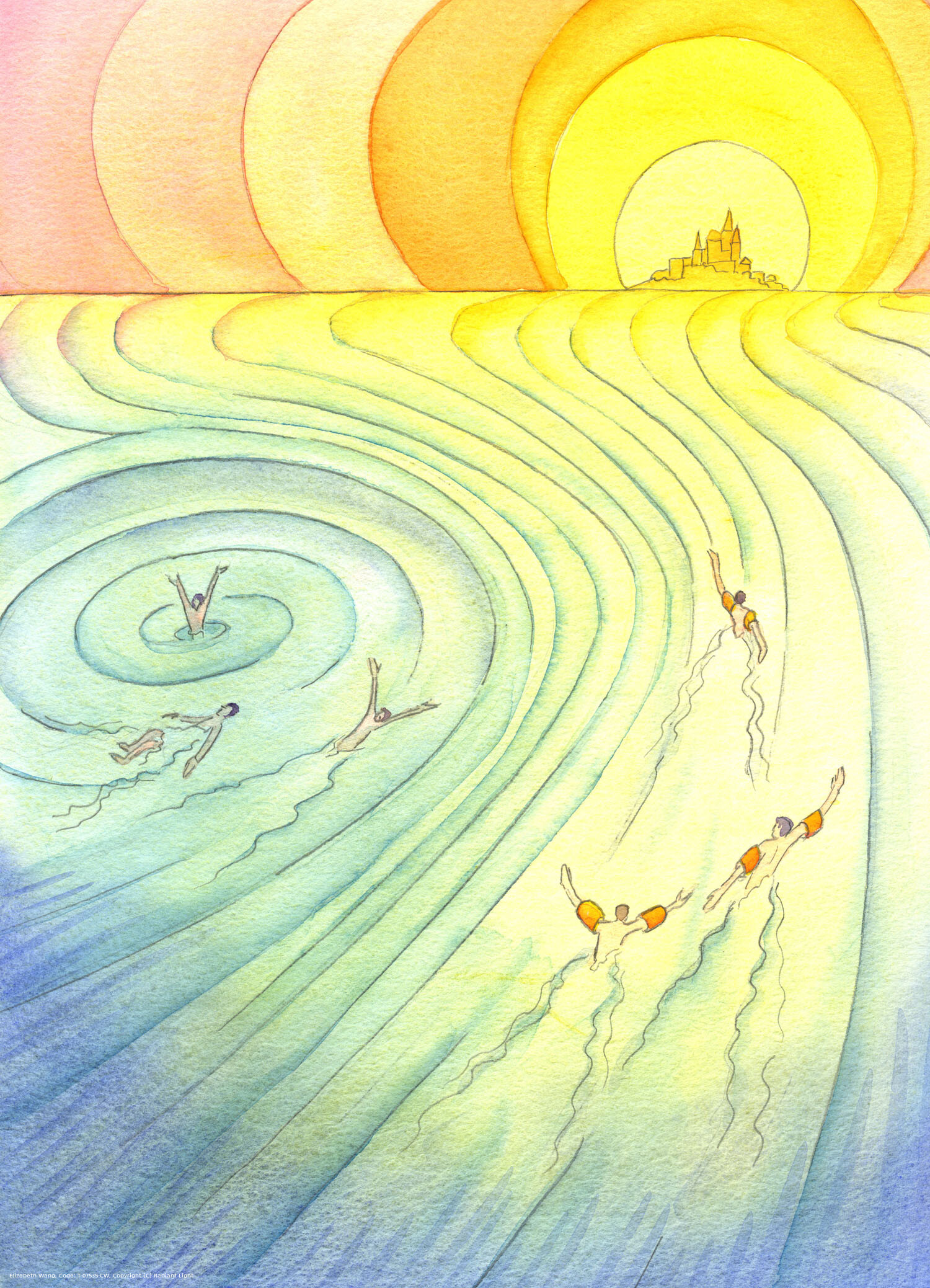 As we 'aim' for Heaven, we are like swimmers trying to avoid the currents that can sweep us away from our destination. Baptism is like a pair of waterwings that makes possible our safe arrival.