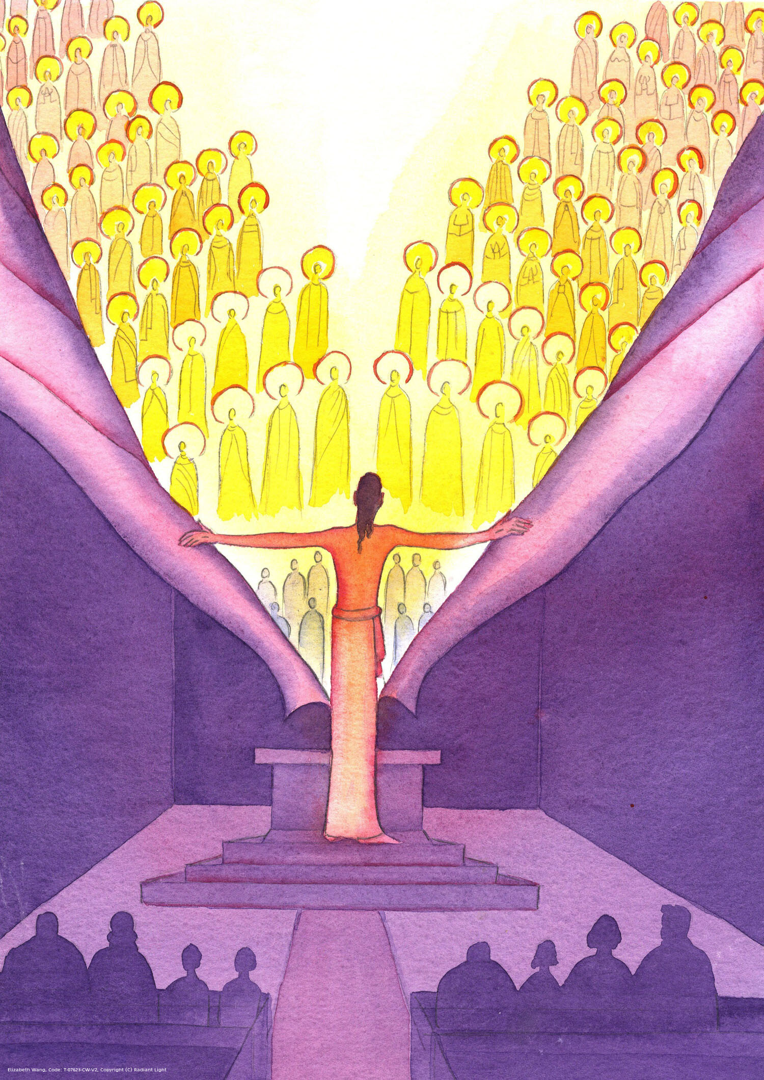 At Mass, it is as though a gigantic Christ stands at the altar, to reach out and tear the veil that hides Heaven from earth.