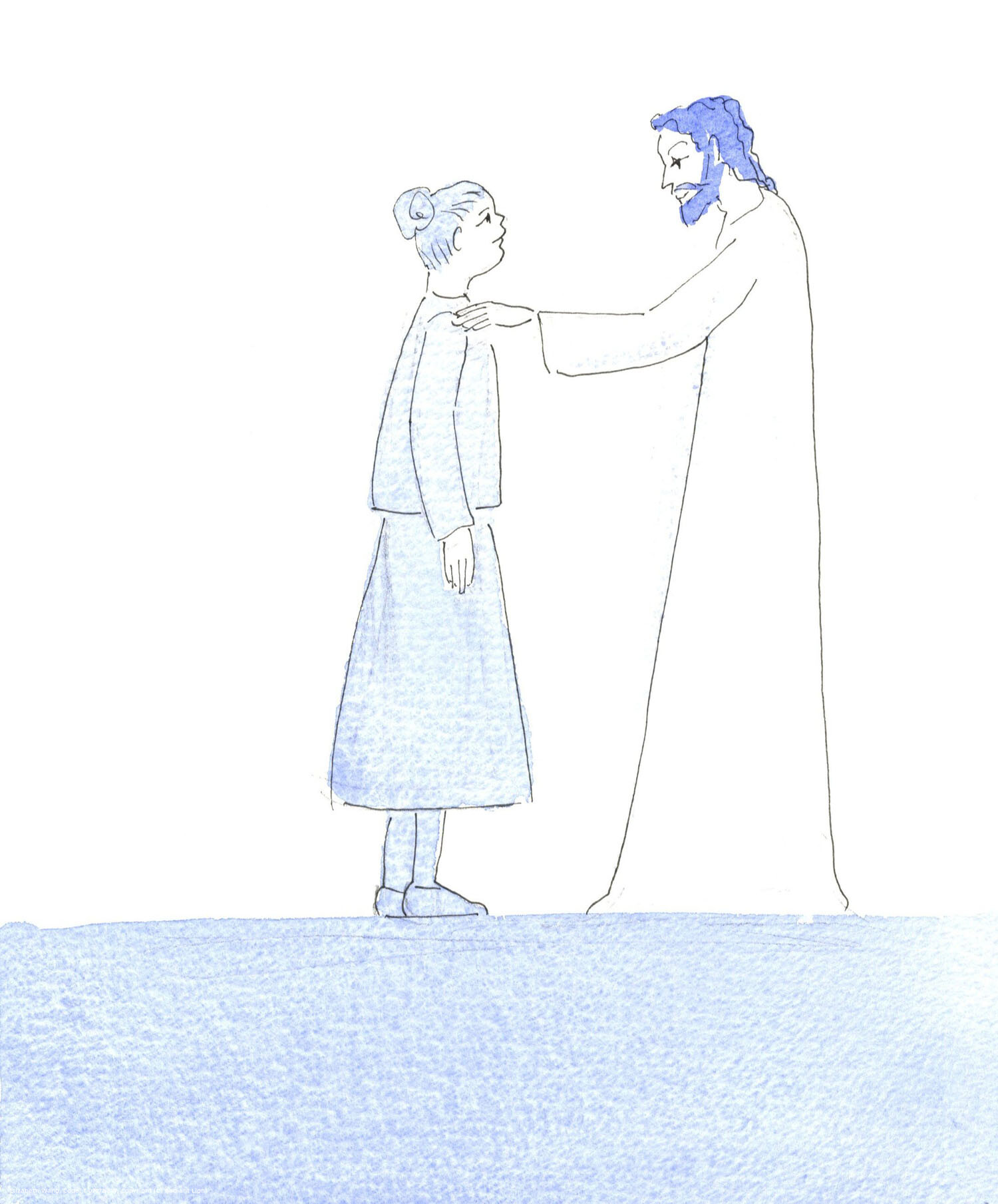 Christ brushed my shoulder, as He assured me that our minor failings are like little bits of dust on a smart suit, as we approach Him for Holy Communion. The important thing is to be properly clothed. The suit represents the 'state of grace' we should be in.