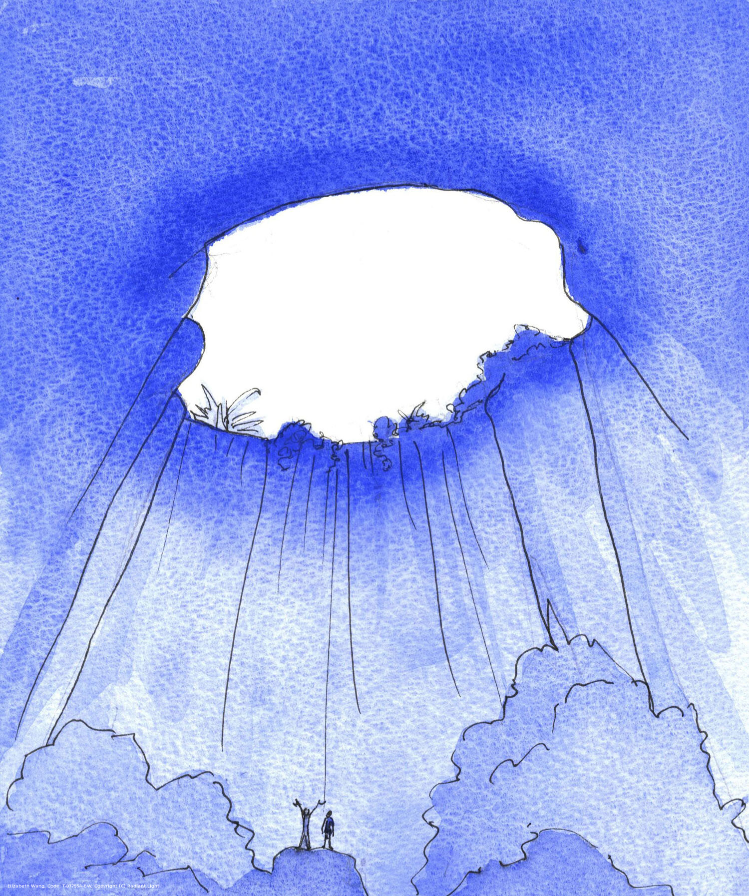 Just as some people can be trapped at the bottom of a deep cavern in the jungle, so we become alienated from God through sin. But if we turn upwards towards the light offered by Christ, he can lift us into freedom.
