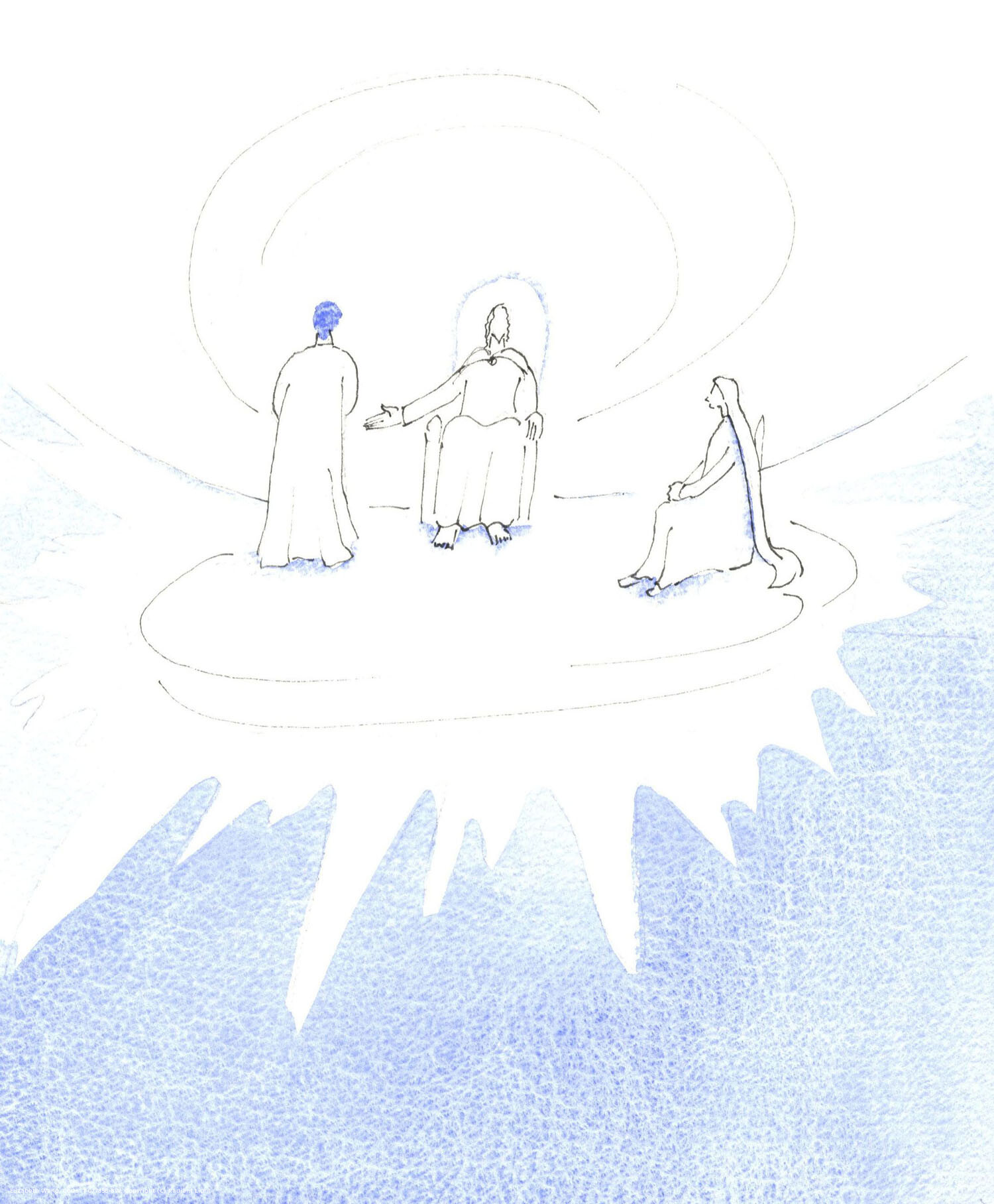 A person who dies, and who is ready for Heaven, moves to the heart of the Holy Trinity, to live in Eternal bliss and fulfilment. He has been saved by the merits of Jesus, the only Saviour, and the prayers of the Blessed Virgin Mary.