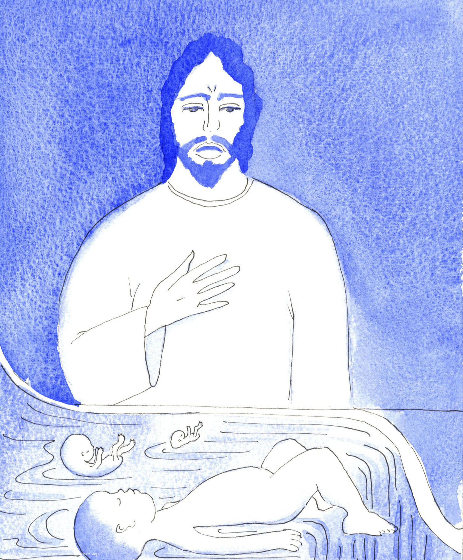 Christ looks on with horror when unborn babies are taken from the womb through abortion, and 'swept away', unwanted. He Who gives life watches life being rejected.