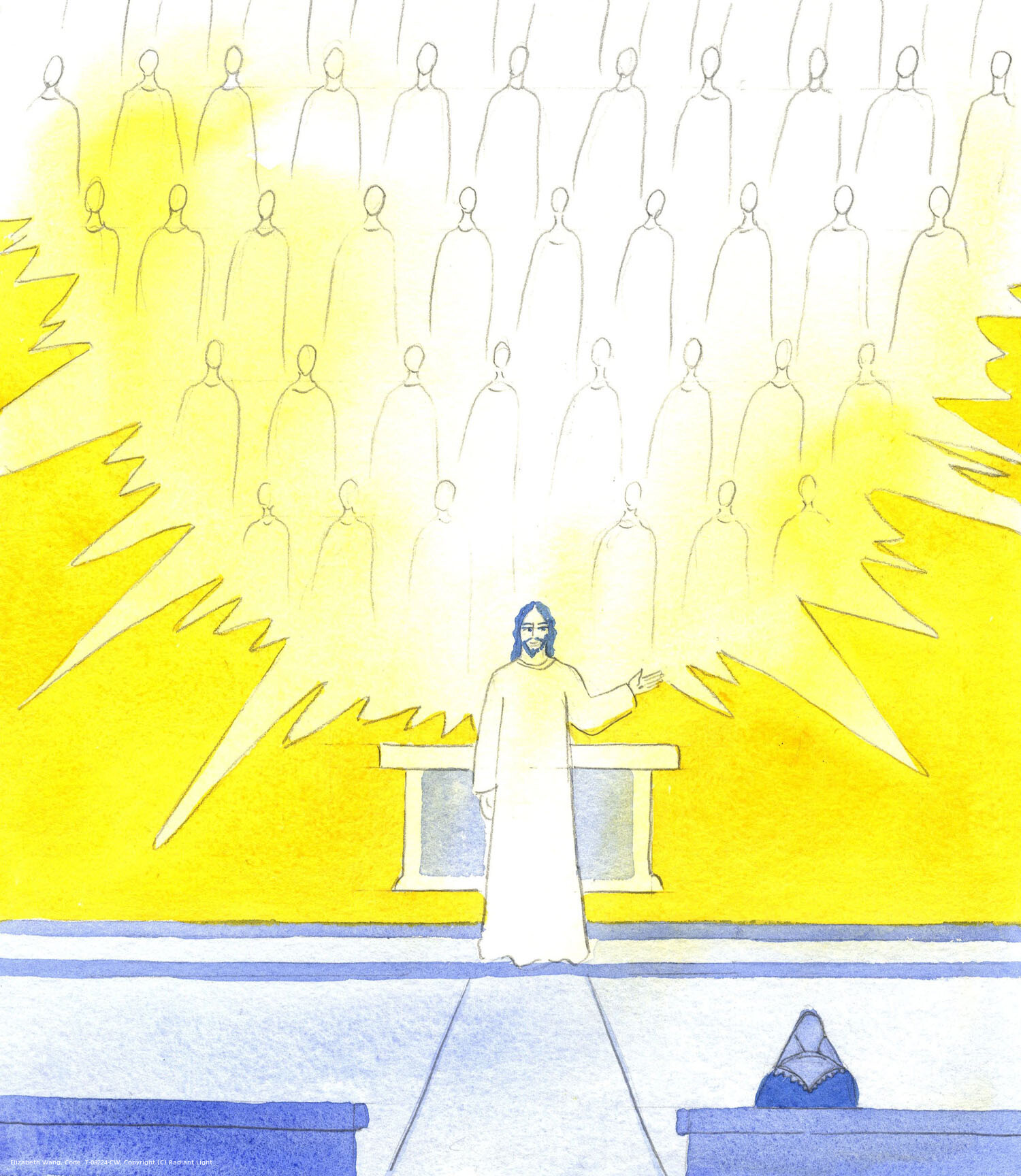 Christ asked me to forget about my little faults, and to be joyful at the wonderful company of the Saints. They gather here with us, at Mass, to praise the Father through Christ, at the offering of the Holy Sacrifice.
