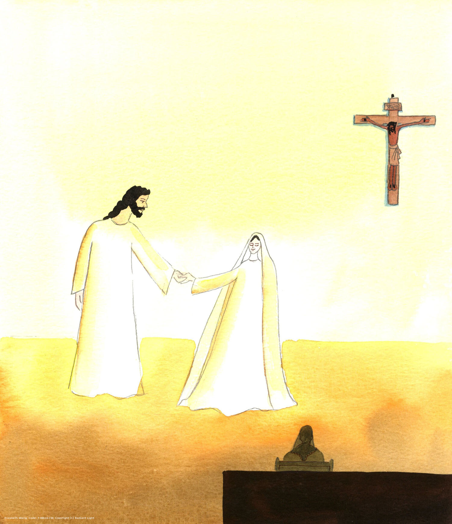 As I praised the Father for the Mother of Christ, who acted to help a couple on their wedding day, I saw Christ reach out and lead His Mother down a little so that she could accept the honour I paid her, and hear my prayers - so great is His delight at seeing His Mother treated with honour and gratitude.