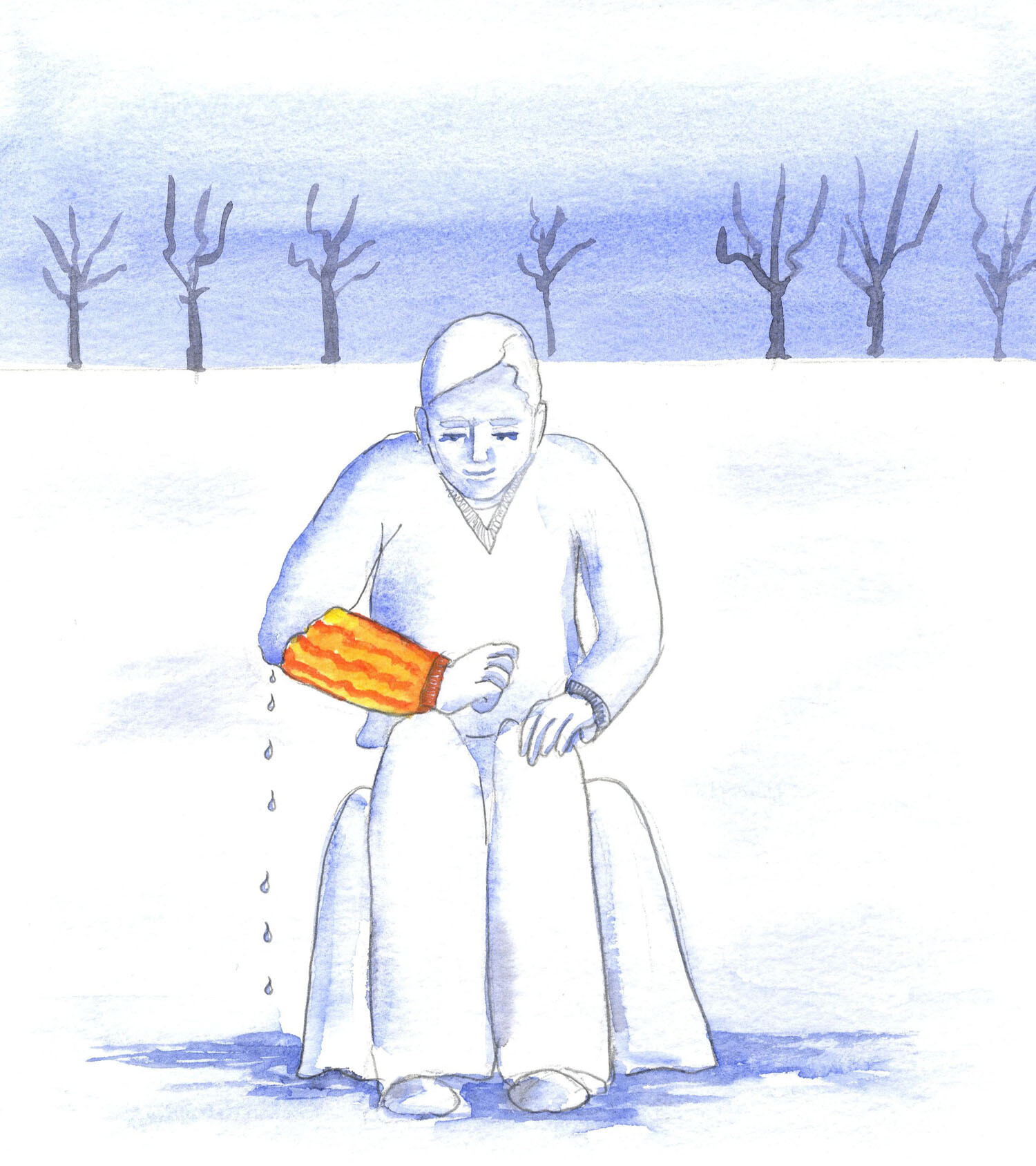 When a person once 'frozen' in despondency allows Divine love to melt him he begins to see things he had once taken for granted: his health and strength, the clothing and shelter he had taken for granted, and the family and friends he had ignored - and many other gifts from God.