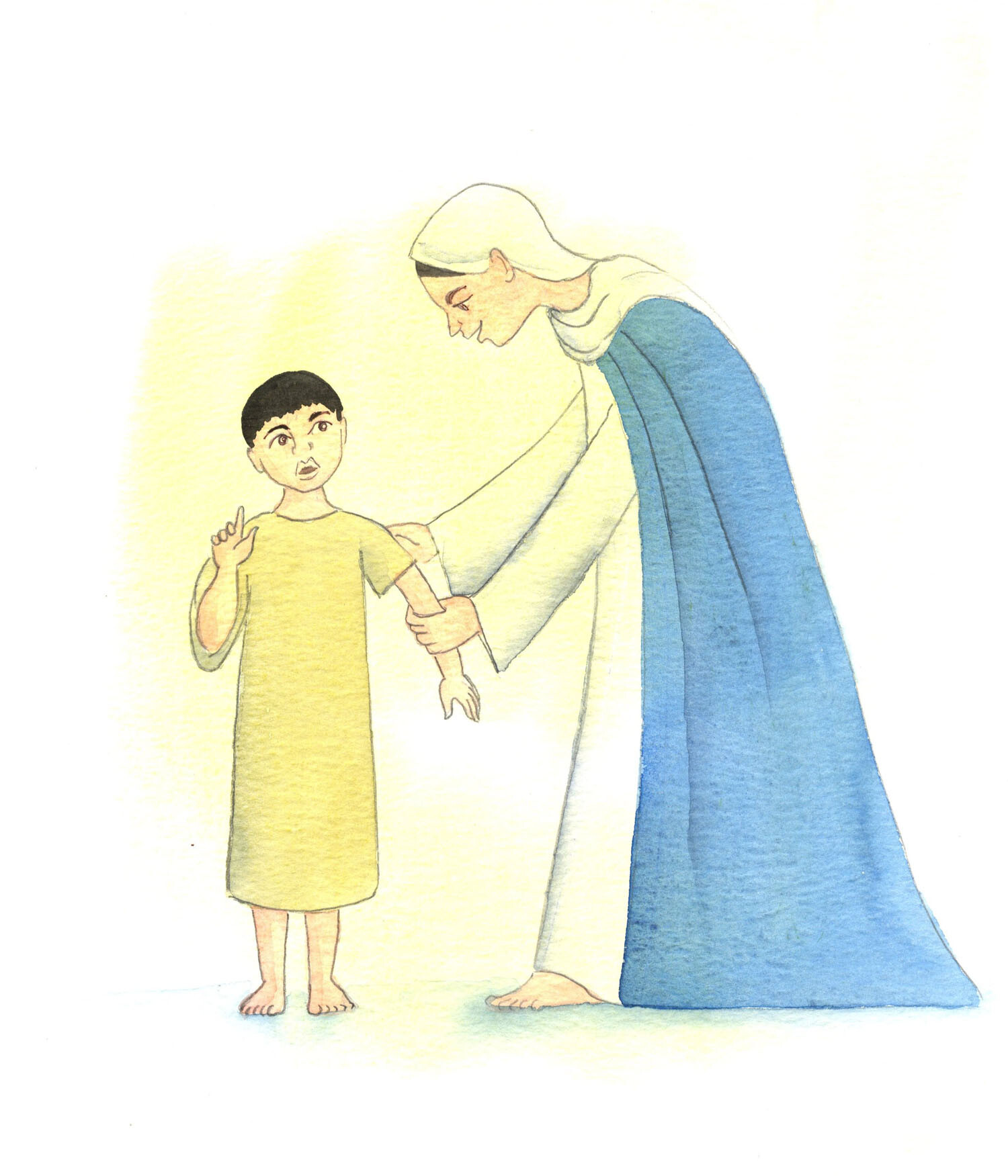 Jesus Christ was aware of His own Origin and Divine nature throughout His whole life on earth. Though He took a human nature to Himself and lived as a little boy in our world, He did not have to be told His purpose in life. About all these things, He had Divine knowledge and implicit human knowledge, as a boy, though He had to learn how to put it into words.