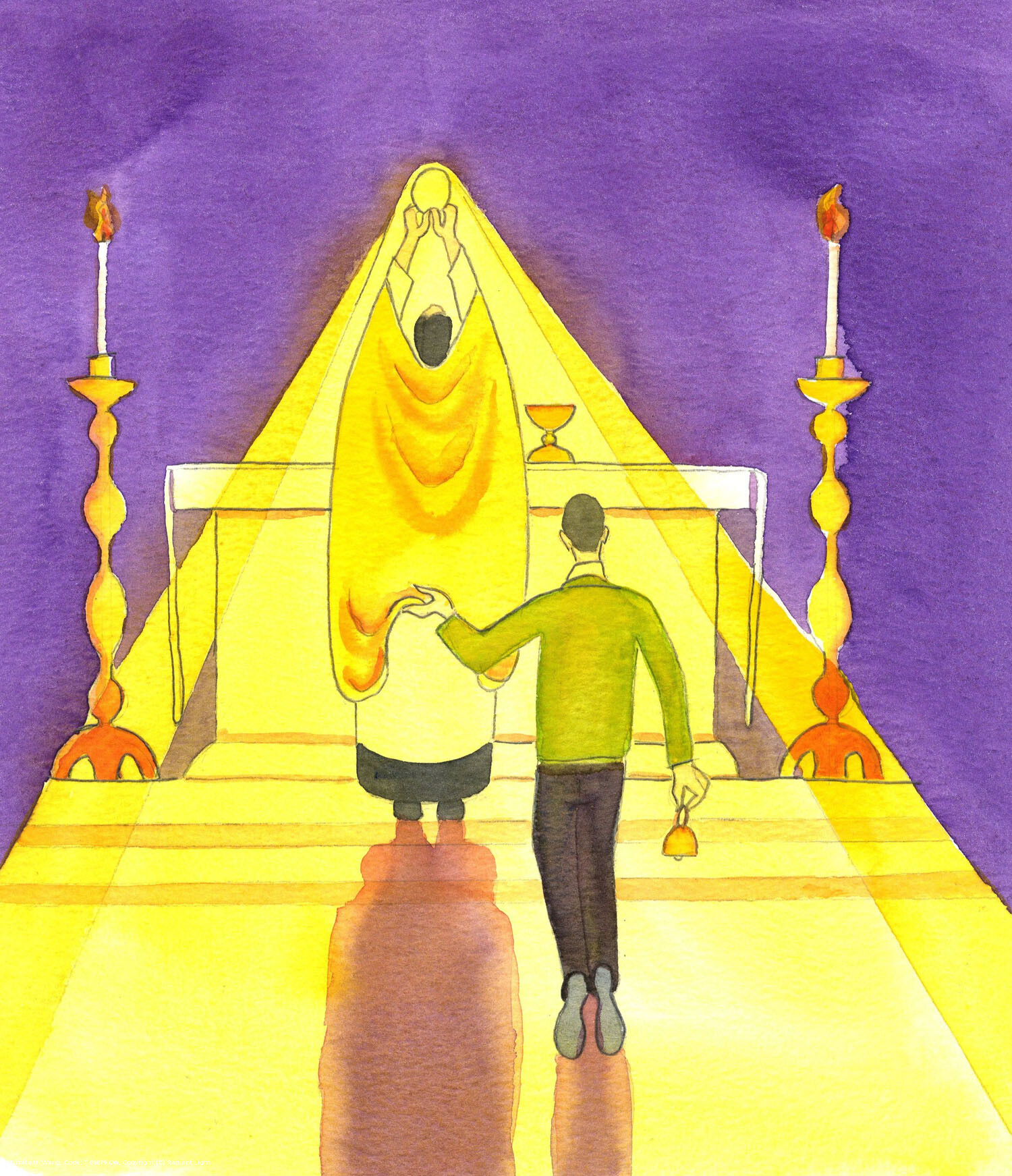 At the Consecration of the bread, it is changed into the Scared Body of Christ, Who is Present with us, in His Body, Blood, Soul and Divinity: whole and entire. His radiance shines upon all who are present there, with an outpouring of graces for those willing to receive them.