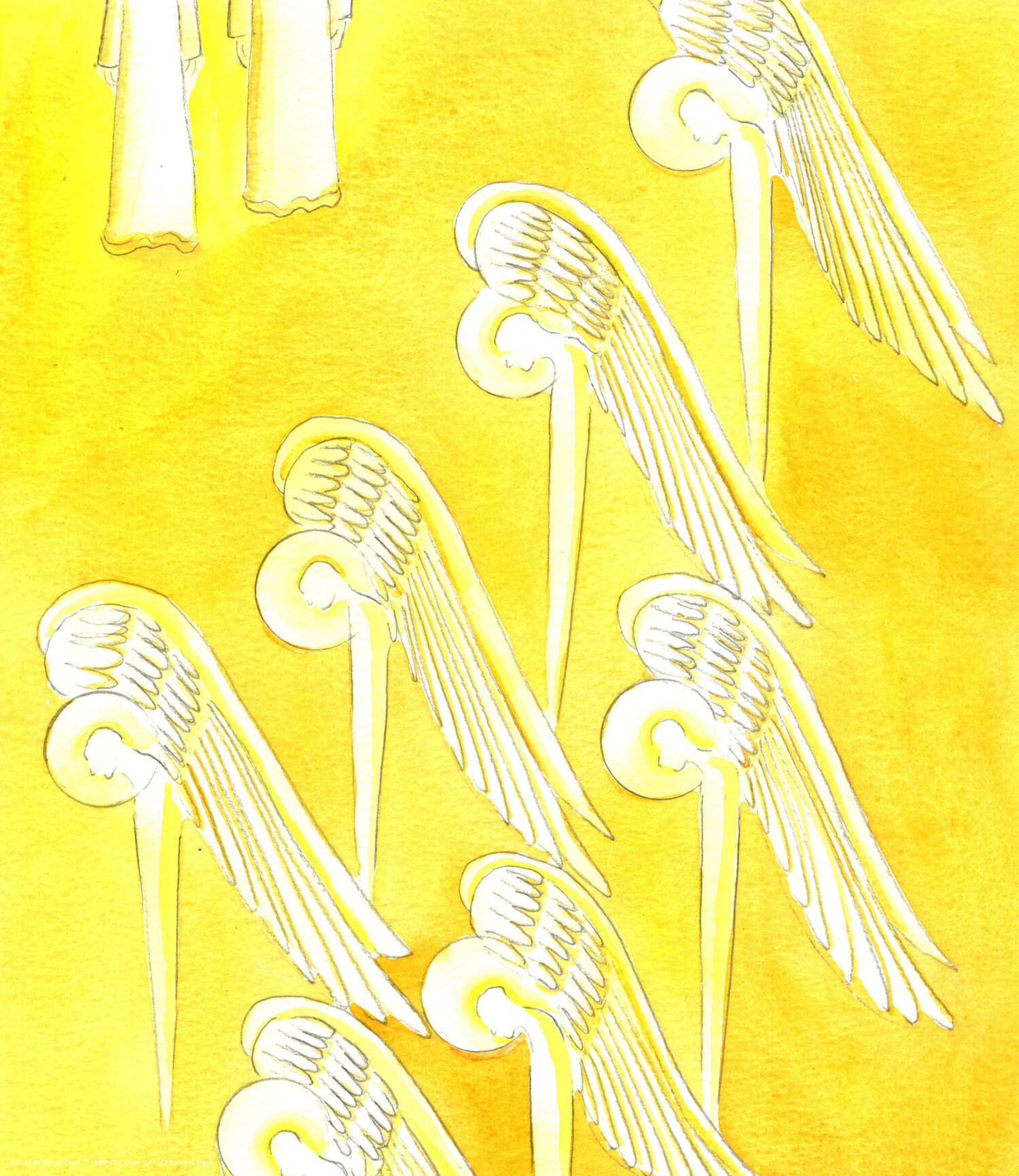 Although many Catholics pay no attention to the subject of Angels, they really exist. They serve God unceasingly, and they love to help us. They are pleased to be pictured - Christ told me - in my 'Last Judgement' painting.