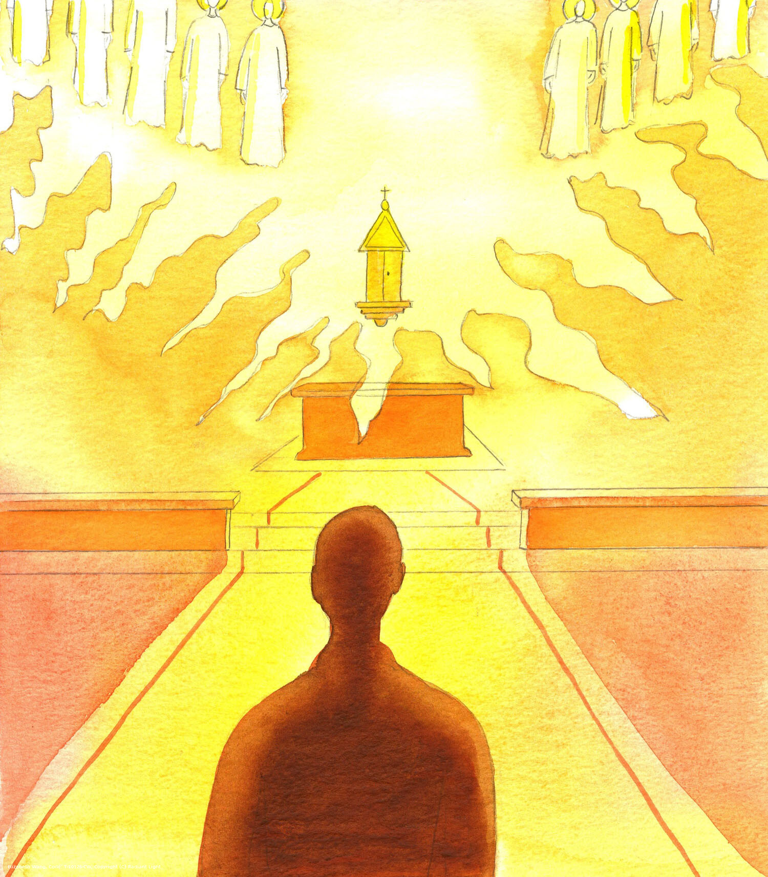 The Lord invites everyone to reflect on what happens in church, where we enter into the presence of the Saints and Angels, gathered about Christ Who is Really Present in the tabernacle. The Father looks down upon the sanctuary where we shall offer the One Holy Sacrifice of His Son; and we should ask ourselves: "Am I worthy to be present?"