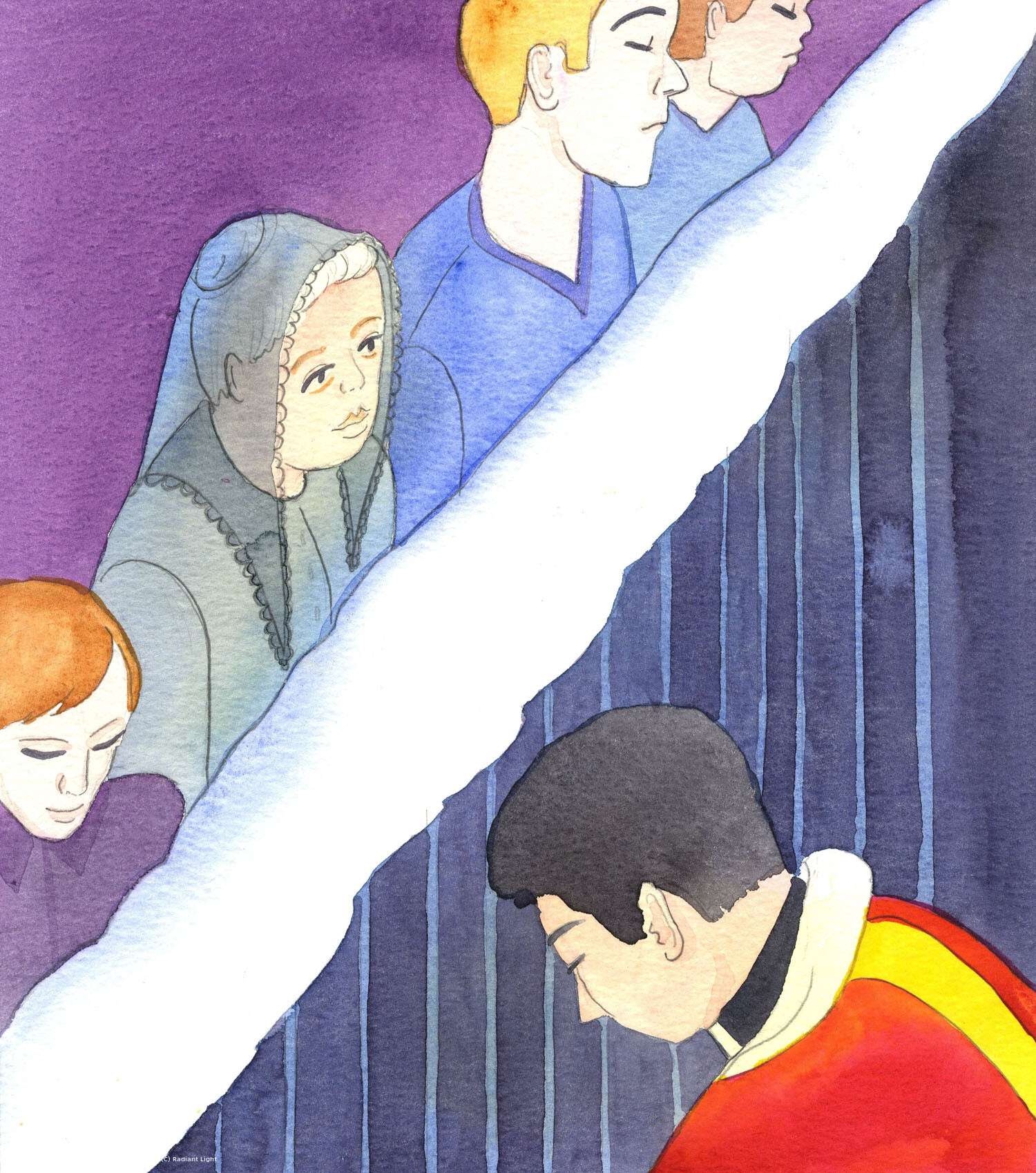 The Lord showed me how pleased He is when people reduce the risk of dropping, dirtying or desecrating the Sacred Host by these measures: kneeling to receive Holy Communion, on the tongue, at an altar-rail, with hands folded beneath a clean cloth, and a server holding the patten beneath each chin, as the priest moves along.