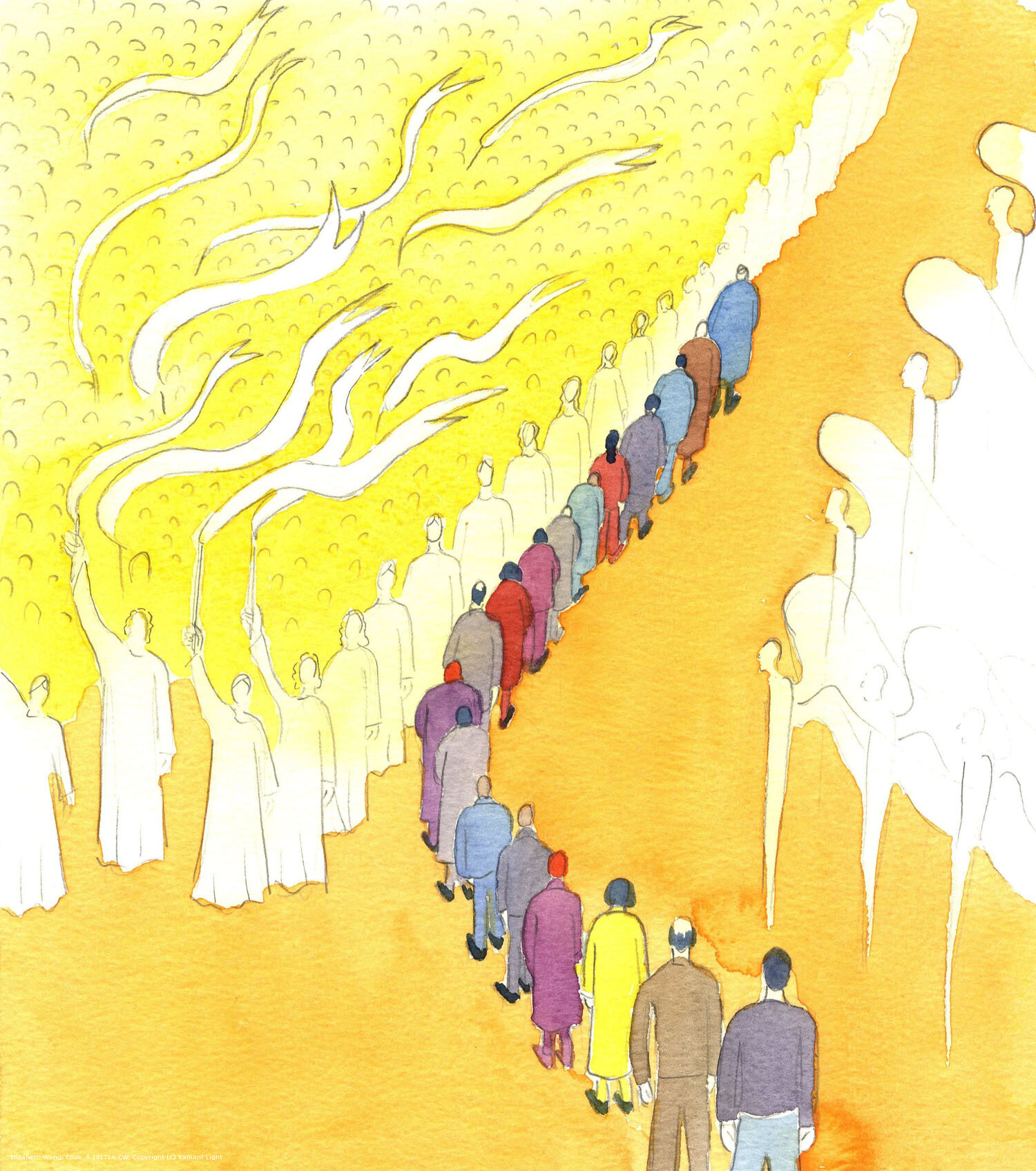The Lord showed me that as we intercede, each morning and night, for many people in need, it's as if we are marching into Heaven at the head of a victory parade, bringing those people with us, by the grace of Christ, as the Saints and Angels wave banners, and look on, overjoyed.