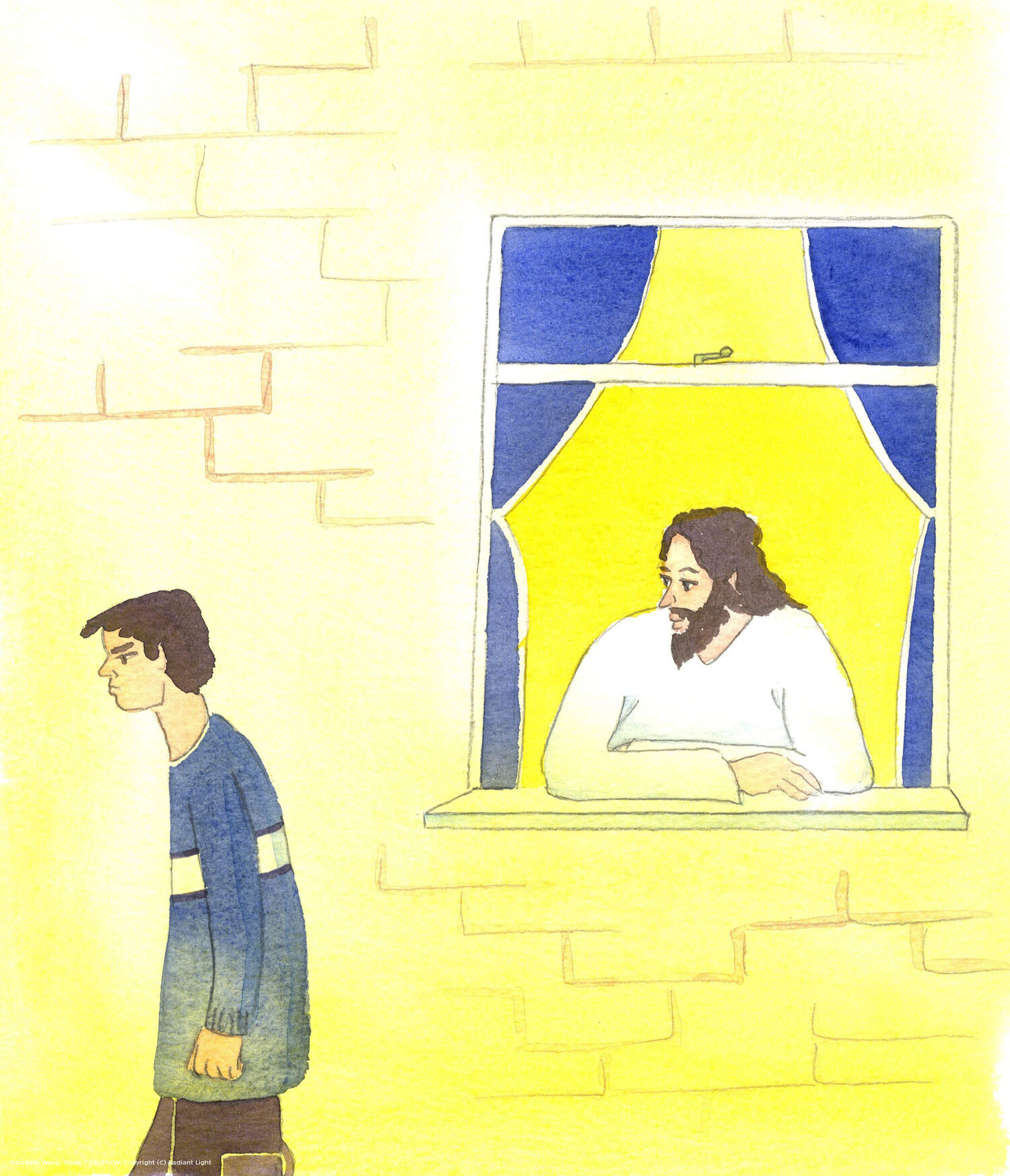 Christ is like the mother of a delinquent boy. She waits and prays, wishing he would give up his shop-lifting - or drink or drugs or other bad habit; but she knows that a short sharp shock might be needed to bring him to look at his life and be able to make changes; yet she does not enjoy seeing him suffer.