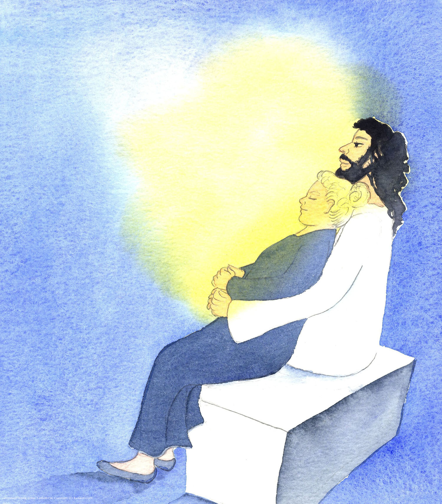 Christ asked me to paint a picture of what it is like to be welcomed and hugged by Him, in a spiritual Communion, when I am aware of my weakness but put my trust in Him. There is no-one more compassionate to sick people, no-one more grateful that we honour Him by our love and devotion.