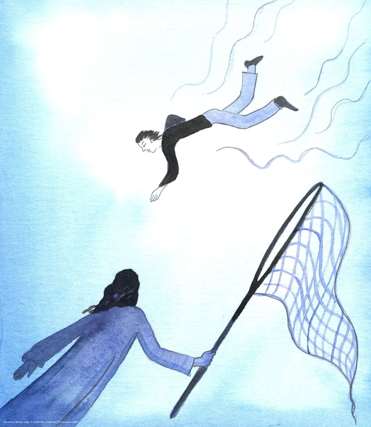 When someone we care for seems to be 'lost' in sinful behaviour, or alienation from the Church, it's as though he seems to be drowning: but Christ is there with a net, acting to rescue him, if he will allow it. As long as a person is alive, there is hope that he will repent and be saved.