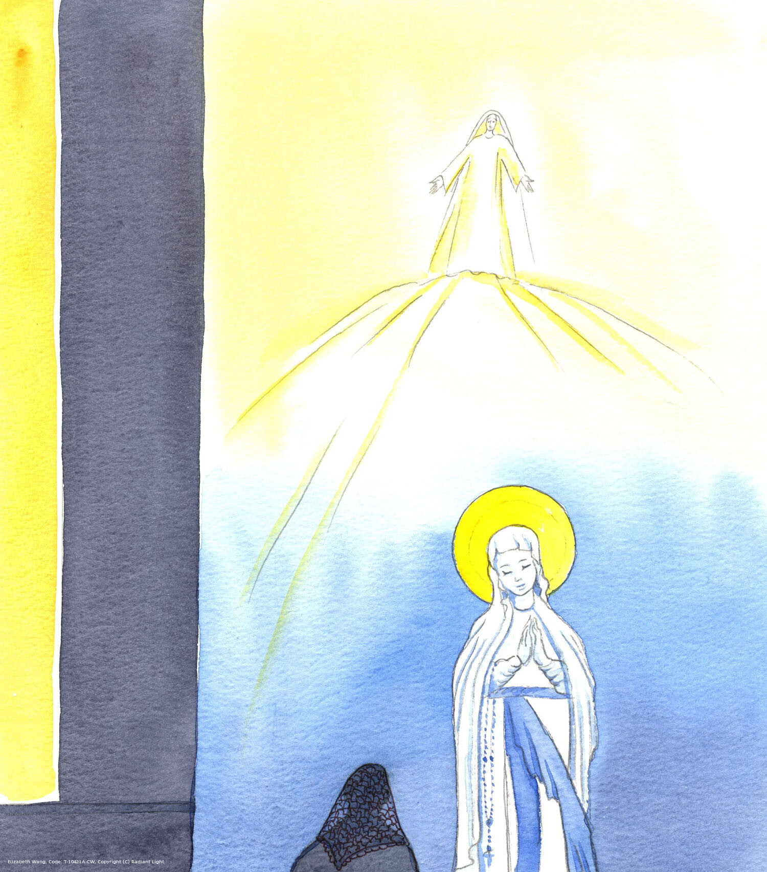 When we pause to pray by a statue of our Blessed Lady we are addressing the real person whom the statue represents. Our Lady is in Heaven, her arms out to welcome us in prayer. She is our Mother, who loves to see us confide in her, and show love for her.