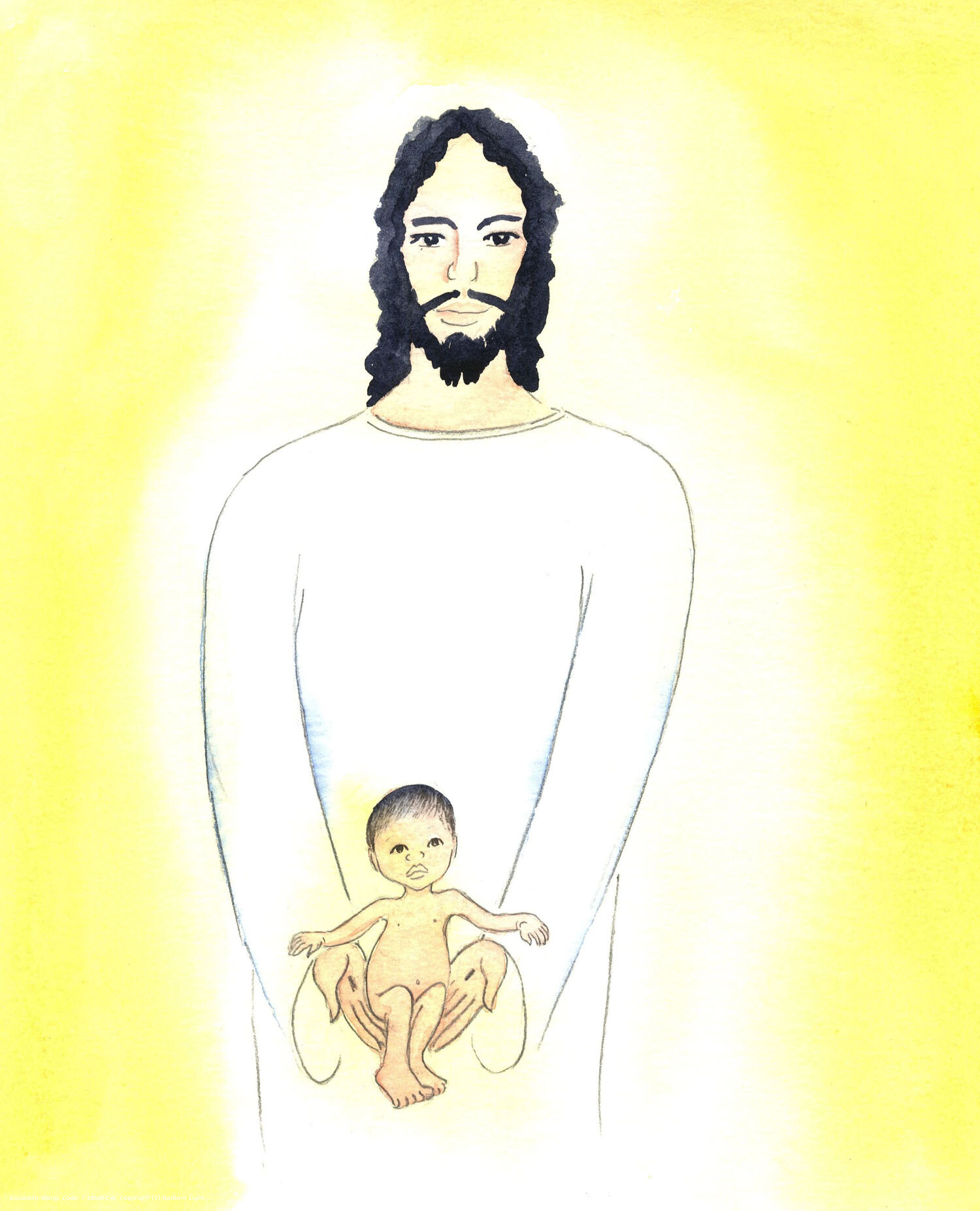 This image of a baby is a gift from Christ, as a reminder that human life is a gift from God. Each person conceived is a unique and precious human being: precious in God's sight - and meant to be cherished by those on earth who are his parents.