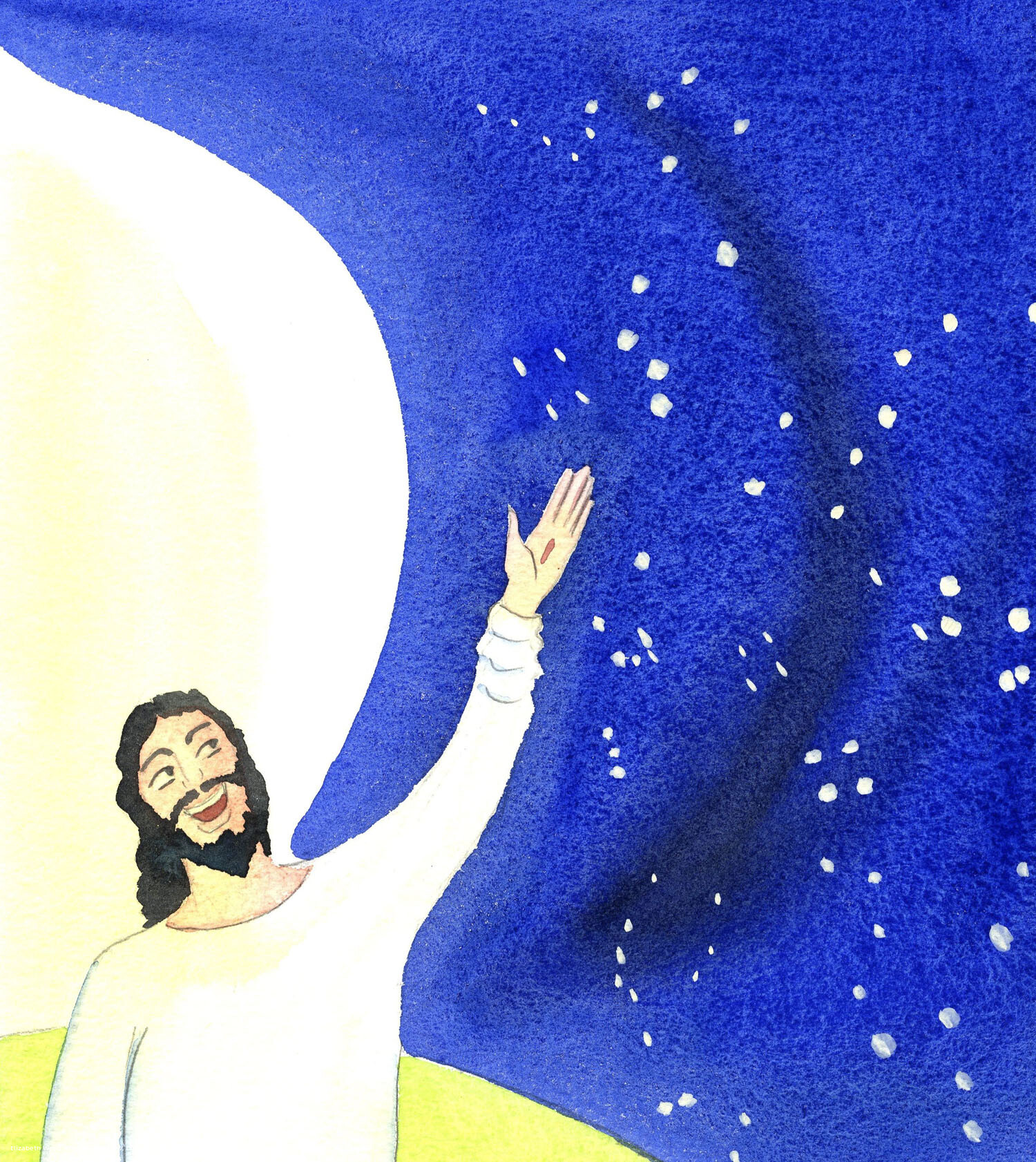 Christ delighted in beautiful artistic works of ours, just as He delighted in the sight of the beautiful stars which He had scattered across the skies. He had created the whole universe, with the Father and the Holy Spirit.