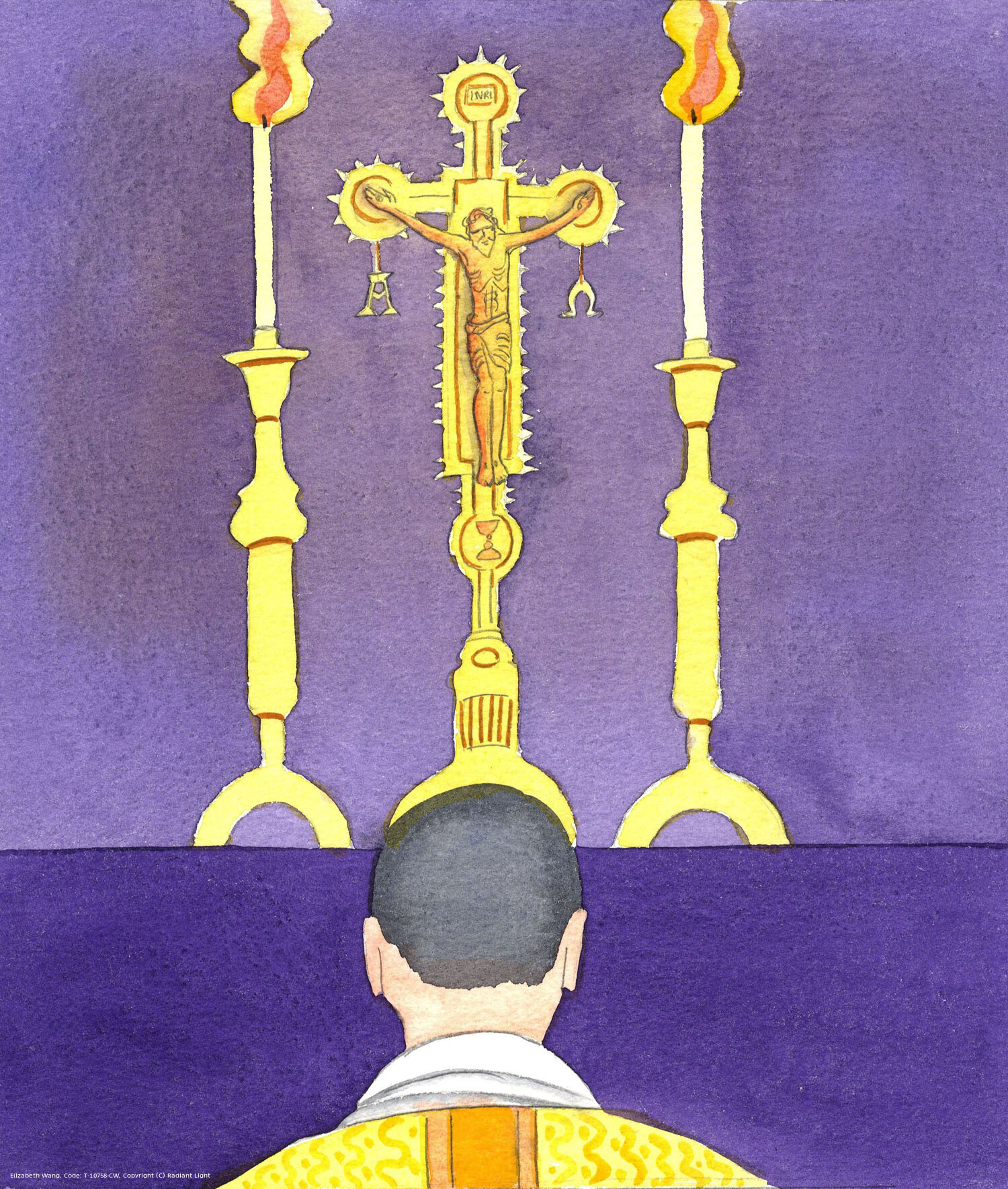 The Lord wants to see a crucifix on every altar, large enough to serve as a reminder for everyone that they are present at a solemn, living memorial of His Sacred Passion and death. The Mass is therefore not an appropriate place for frivolity, pop music, dancing, or chatter, or anything else which would draw hearts and minds away from the awesome act which takes place.