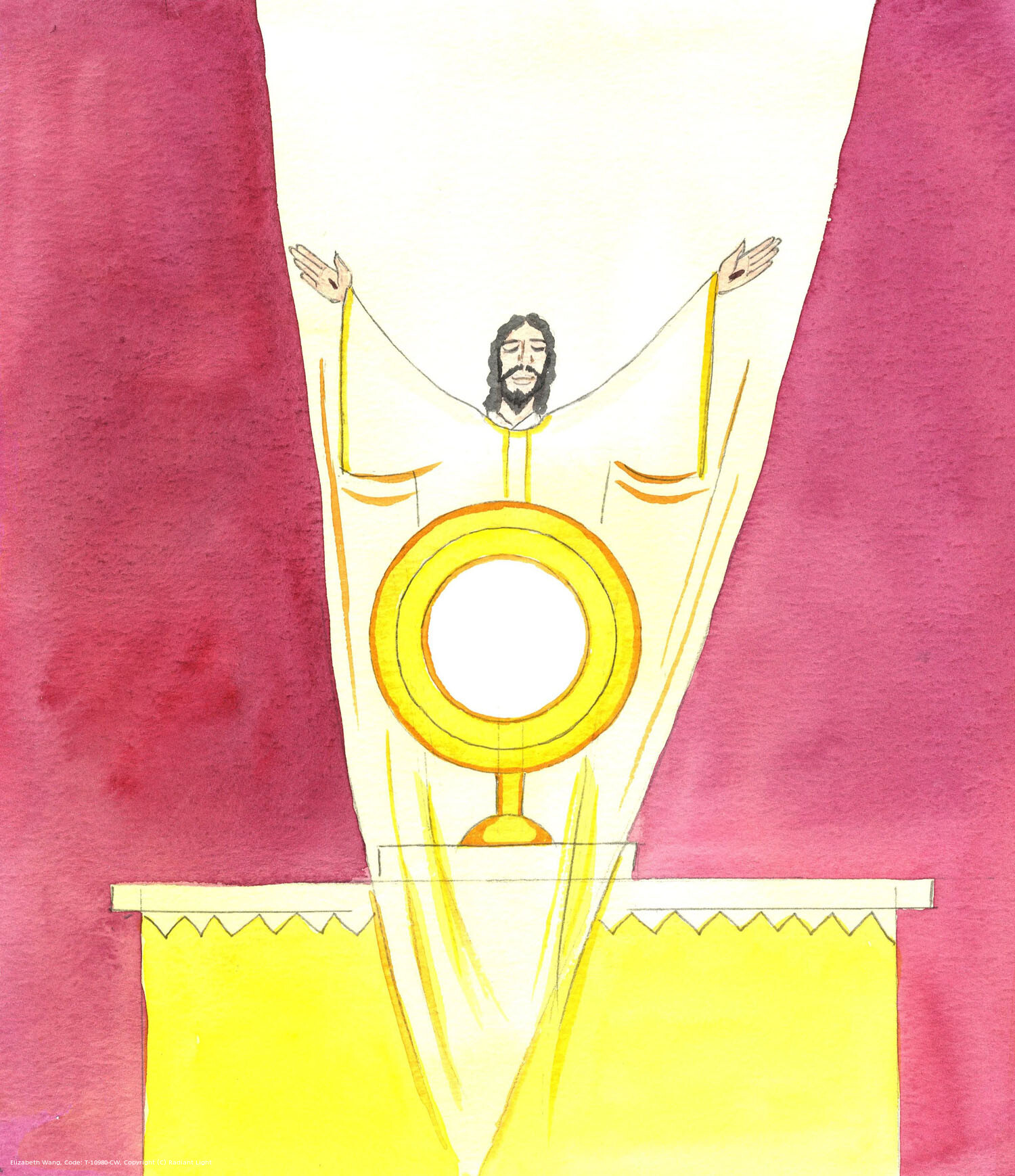 From the monstrance on our altar where Christ is Really Present, Christ's praise rises up to the Father in Heaven. Christ offers our praises too, as His own. All who praise the Father through Christ, and who remain faithful to the end, will continue that praise, in bliss, in Eternity.
