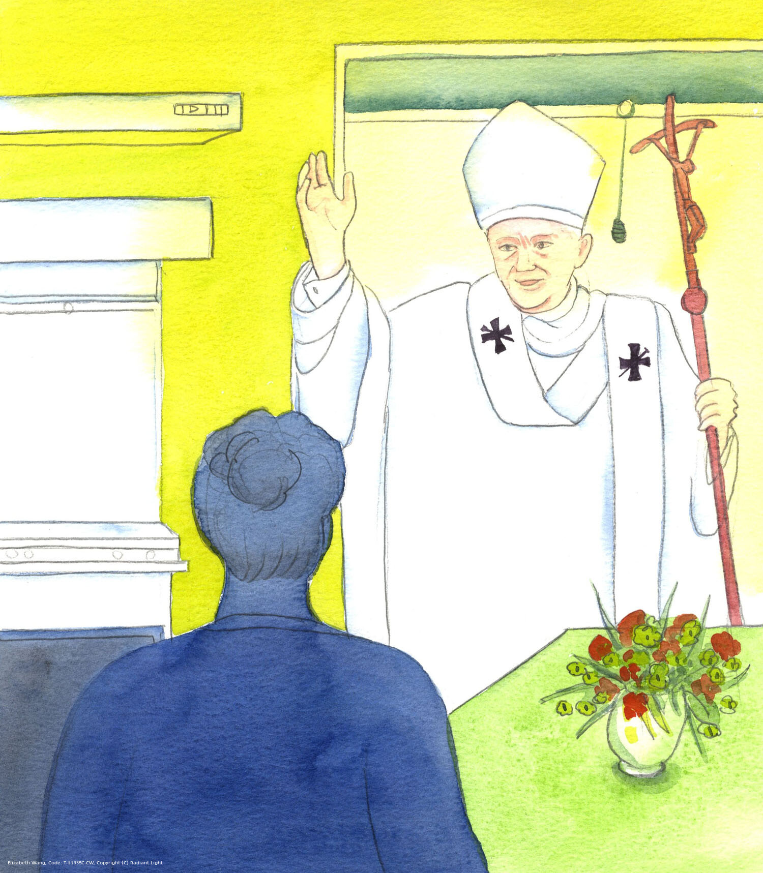 In our struggle for perfect charity, it can help us if we picture Jesus Christ as being the invisible witness of our every thought, word and deed; or, if that fails, we can imagine the Pope here, in our own kitchen, and learn how to weigh our words, in his presence!