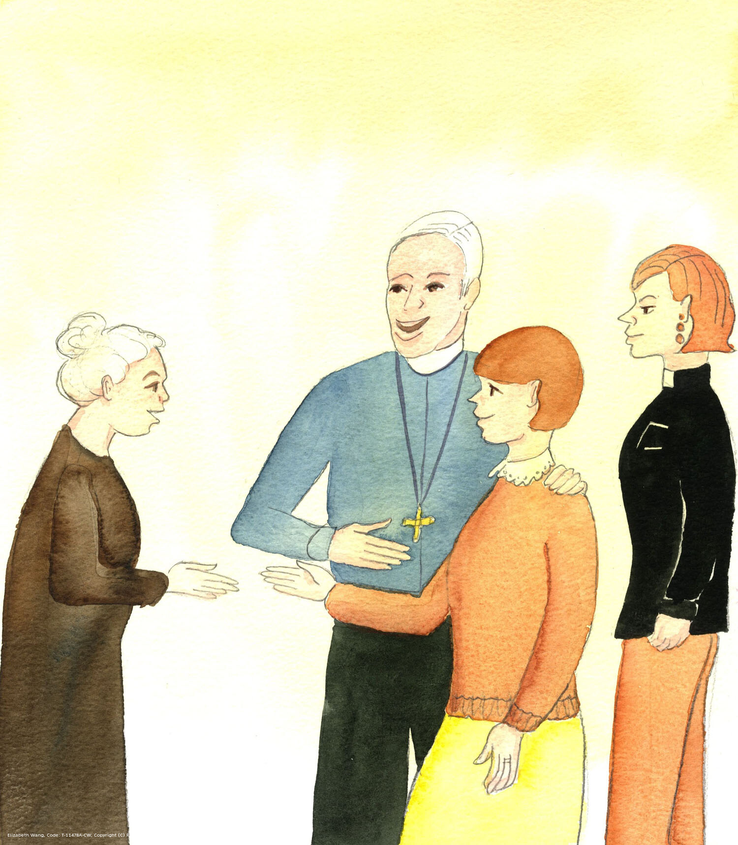 We must be sensitive in speaking to individuals. If we want to share the truth with Anglicans about their separation from the Catholic Church, in another Century, and the loss of valid Orders, it is not right to thrust unwelcome truths at people we do not know. These things can be discussed when we have greeted them and learned about them, and are invited to speak freely.