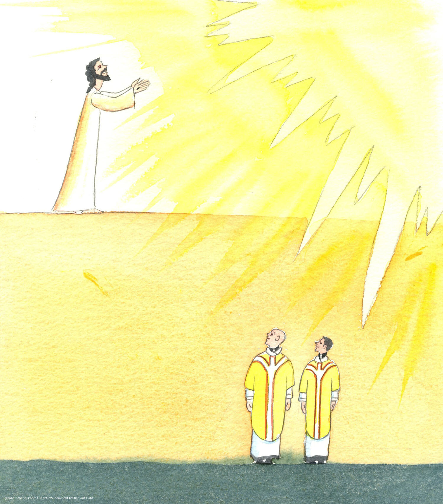 Whenever new priests have been ordained, and have devoted themselves to Christ, their Saviour in Heaven is praying to His Father with outstretched hands, praising the Father for His goodness in giving priests to the Church Christ founded. Christ is full of joy - yet longing for more men to hear His call to the Sacred Ministry and to respond.