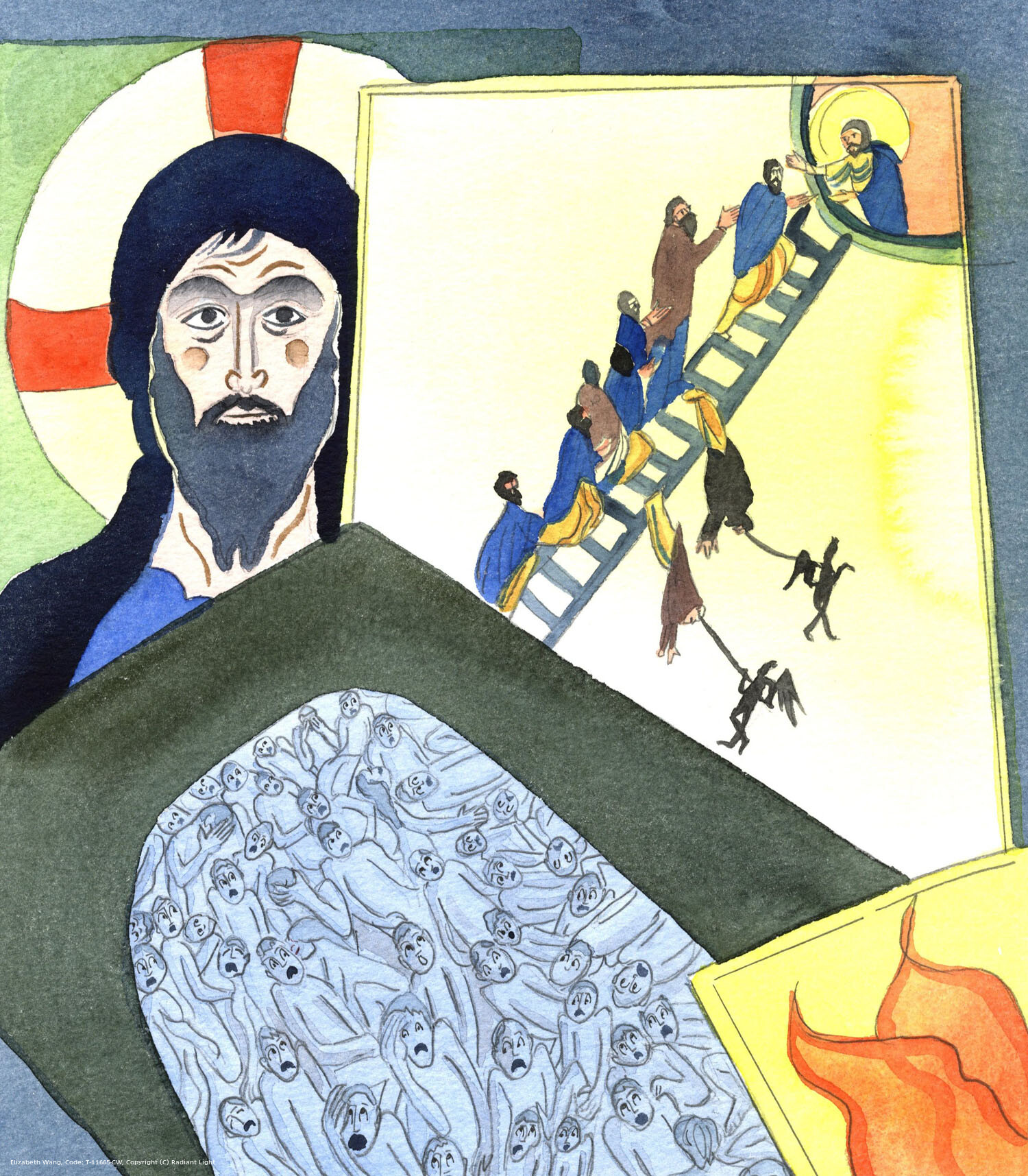 It is the Will of God that religious icons or paintings in any medium show out the limits of the Catholic Faith, even the sad ones which warn us to avoid the tricks and temptation of Satan or risk falling into Hell, by our own freely-made choices.