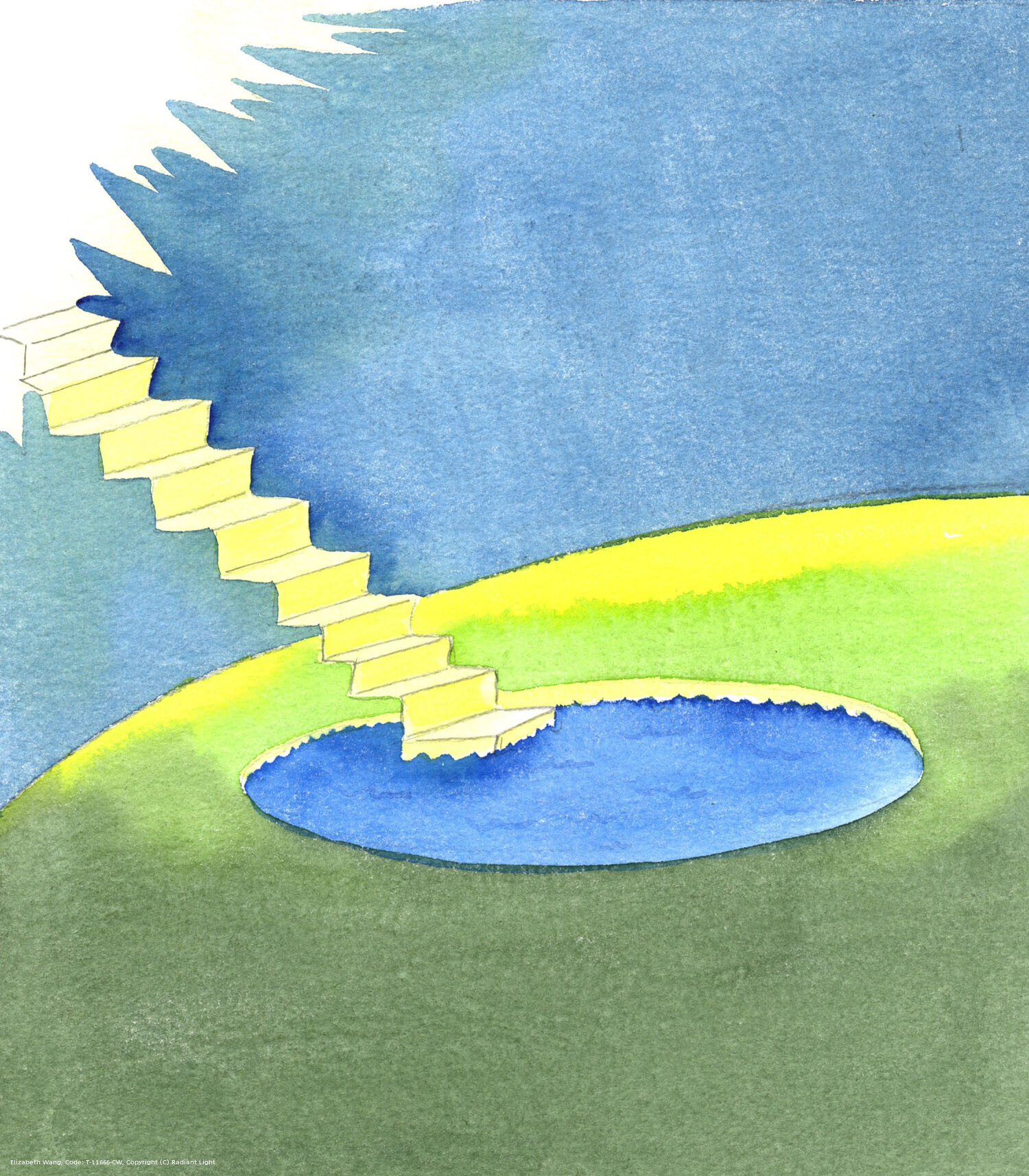 A Christian artist is right to use images of a font or a full-immersion Baptismal pool in paintings, as reminders of the process of conversion and sanctification. This is the path the Heaven: the path which leads through Baptism to union with the Blessed Trinity - and, as life continues, a way of even deeper purification necessary because of day-to-day sins.