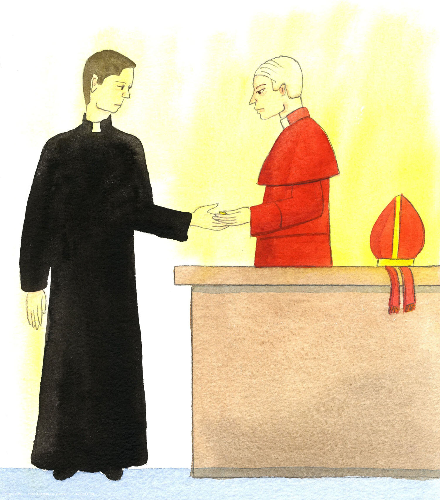 A Bishop is ordained to the fullness of the Priesthood so that he can teach the truths of the Faith with a sincere heart. When a Bishop ceases to believe in the moral teachings of the Church, or her articles of faith, and also criticizes the discipline of the Church which he should uphold, his best course is to resign. Teaching the Faith should be central to his life, not a half-hearted, occasional, sad duty.