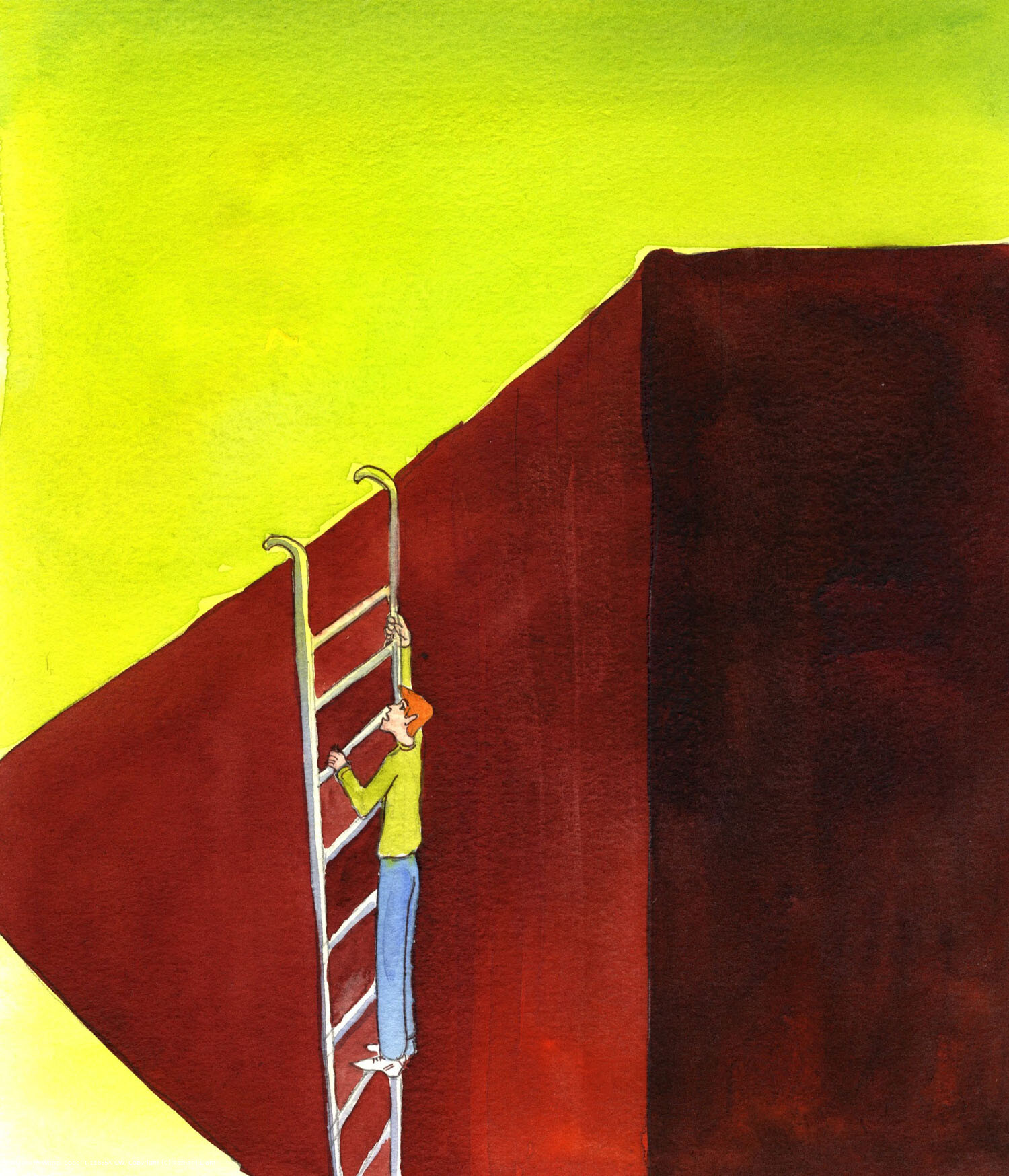 A Catholic who puts himself, by a deliberate act or choice, out of Communion with the Church, in mortal sin, is as if standing on a ladder, near the top of a huge pit, in danger of falling; if he dies before he repents and is reconciled he will certainly fall into Hell. He needs God's grace to take the wiser course: to repent, and so climb the ladder and stay on firm ground, out of danger.