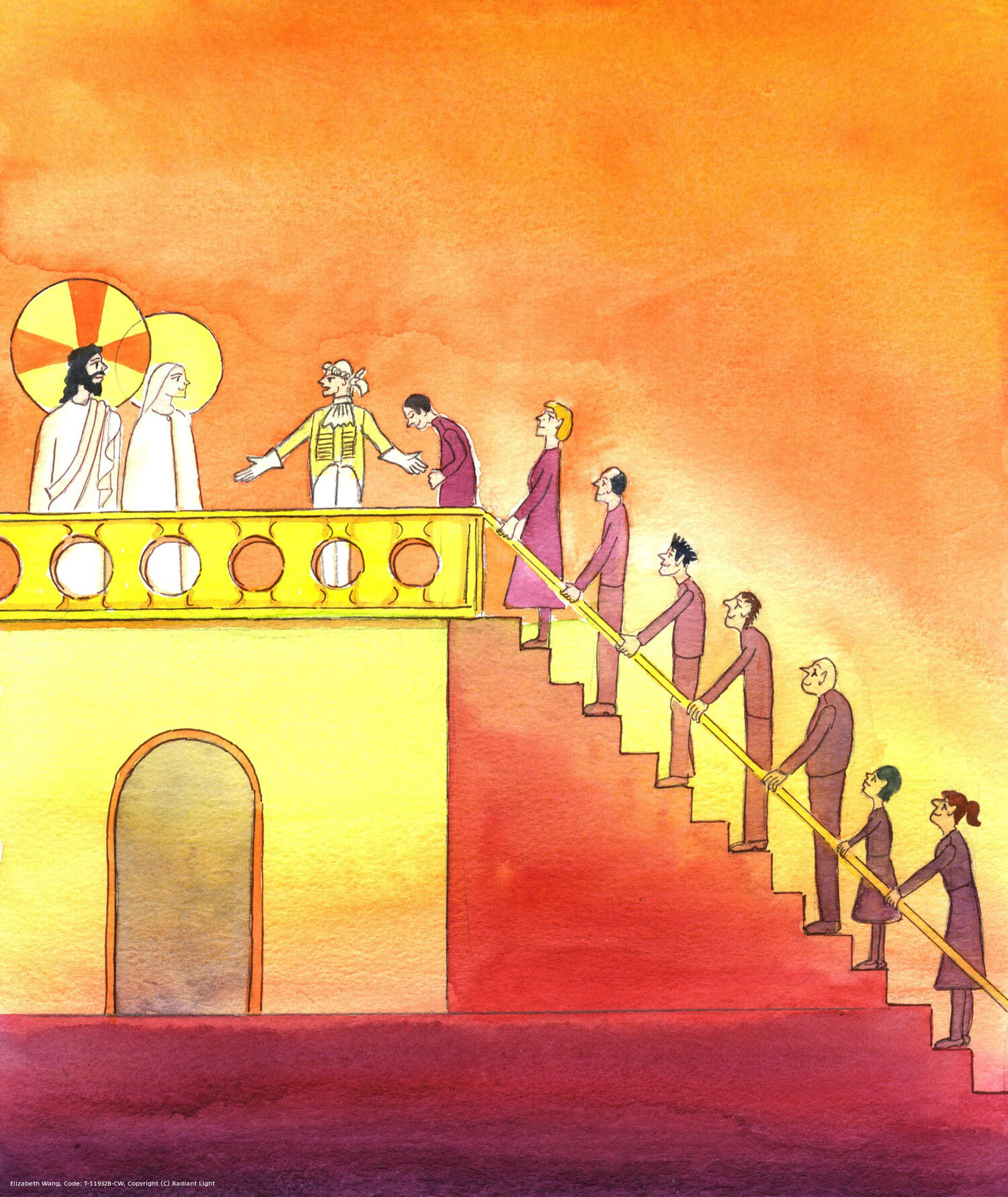 Those Holy Souls whose time of Purification has nearly ended are like people who slowly ascend a great stairway, clad in their best garments, aware that they will have the privilege, very soon, of being announced to Royalty. The Holy Souls make no complaints, aware that at the top of the stairs they will be greeted by the King of Heaven, with joy, and by His Virgin Mother.