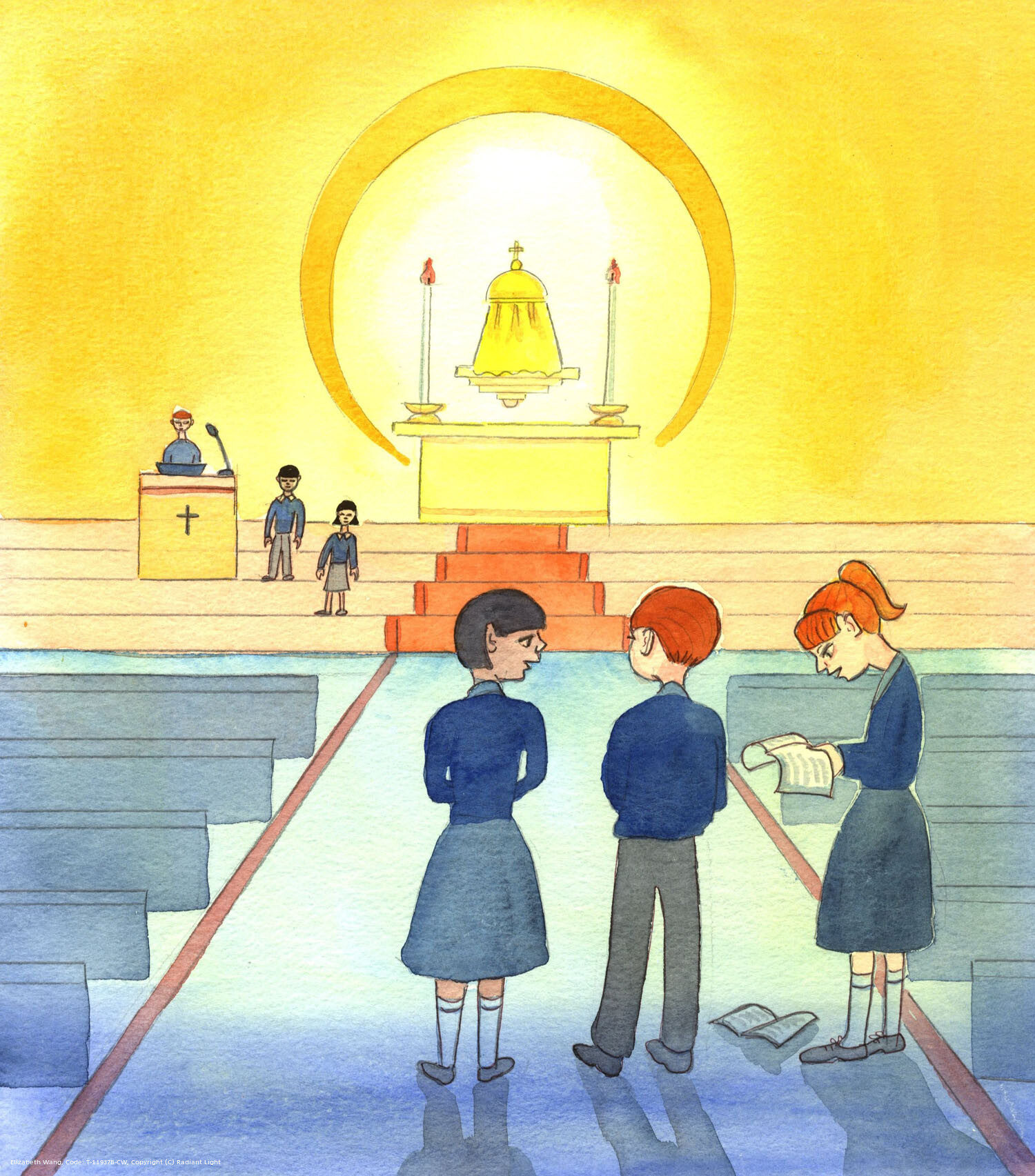 Those Who encourage children to take a busy part doing 'jobs' during the Sacred Liturgy might make the children feel important but often lead them to become distracted from what is said, and certainly not prayerful. There should be encouragement, rather, for children to know what happens in the Holy Sacrifice, to believe it, to be grateful for God's love and action, and to adore and praise Him.