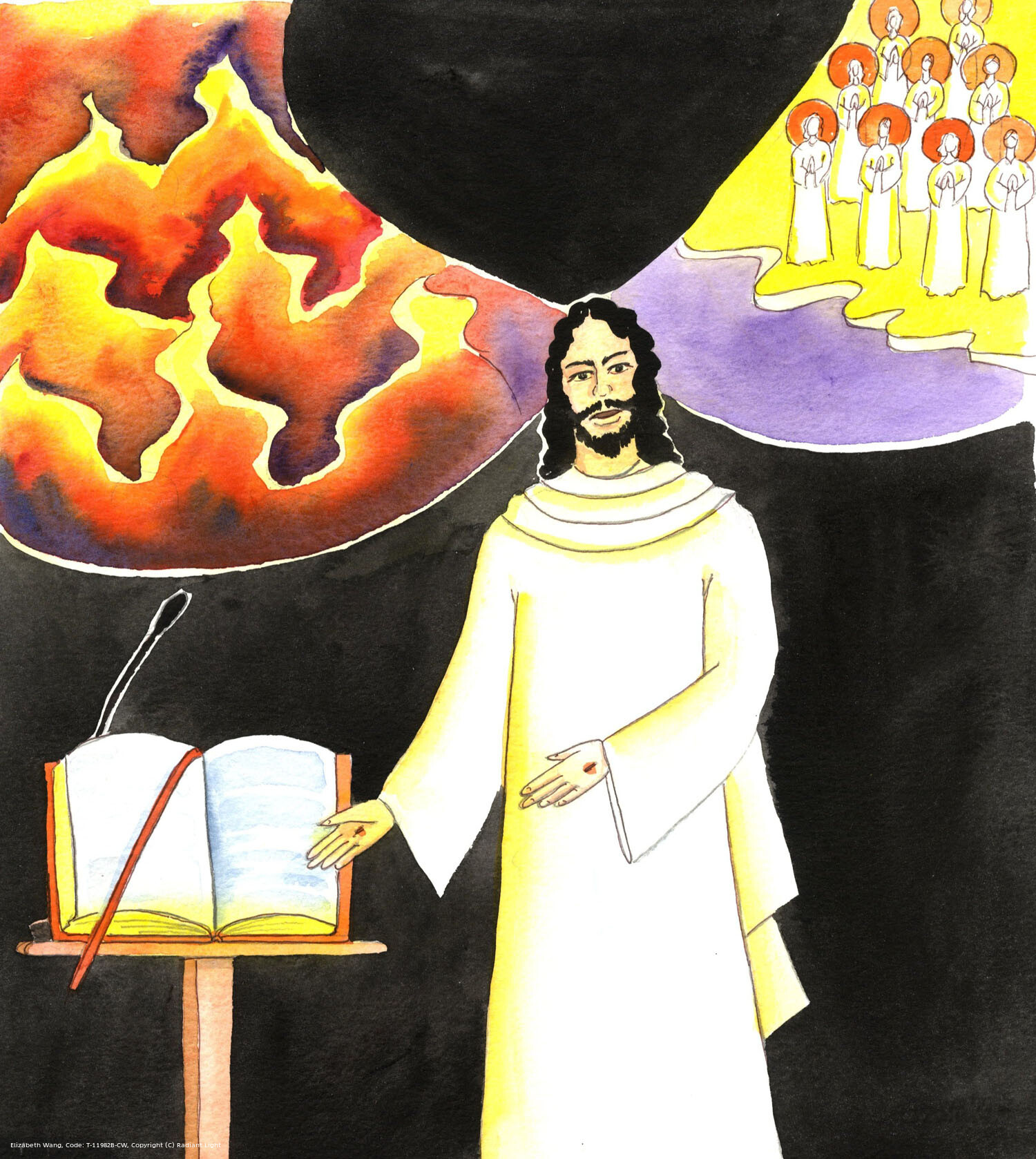 Christ wants everyone to know the truth about Hell as well as Heaven. He spoke a lot about Hell, in the Gospel stories, but this is rarely mentioned today. He wants us to realise that someone who deliberately commits grave sin, despite Christ's warnings, is foolish as well as disobedient. That person is freely choosing to walk into those flames, unless he repents in time.