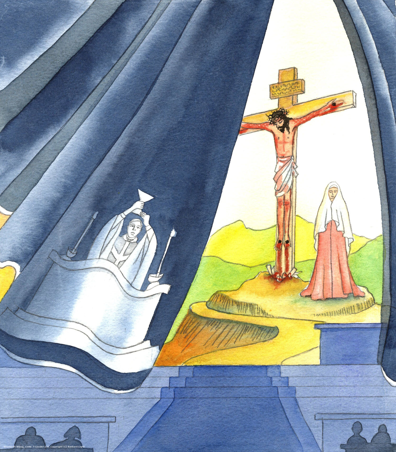 At the Mass, we are present as Christ prays for us to be forgiven. When He is made Really Present at the Consecration, it is as though we have a pathway, in Him, through time and space, to be present to all He has done for us in His earthly life, supremely to the once-for-all Sacrifice of the Cross, on which He suffered to win forgiveness for sinners, including ourselves. By His Precious Blood, He sealed a new Covenant between Heaven and earth. By His Resurrection He conquered sin and death.