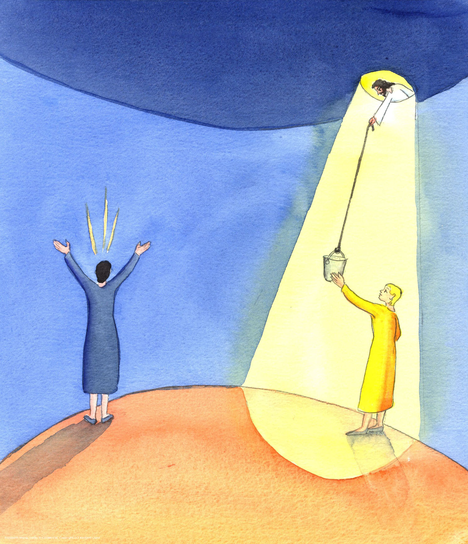 Throughout history, people have called out to a god or 'gods' in the hope of being heard, but uncertain of it. If we belong to Christ by Baptism, and live in a state of grace, we can be certain that every prayer we offer is heard, and is answered in a way that is best for us. It's as if, when we pray, Jesus lowers a pail from Heaven, to draw up our prayers and petitions, as if up a well-lit shaft. Then He reads each prayer, in person, to God the Father. This is only one of the joys and privileges of being brothers and sisters of Christ, and adopted 'children of God'.
