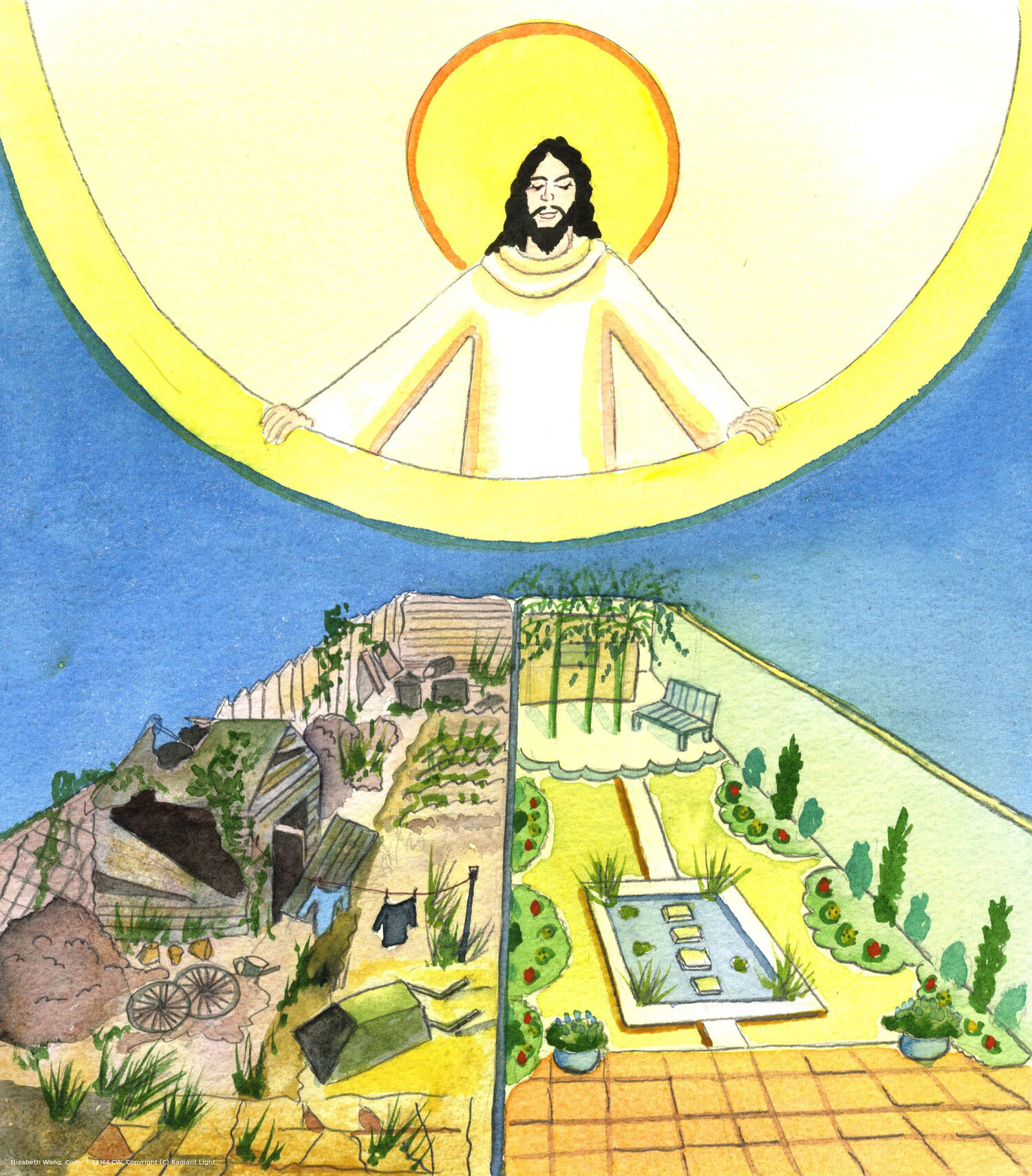 Whether a person becomes careless about his spiritual life, or deliberately sinful, his soul can become like a neglected garden: unpleasant for God to look upon. That person is loved by God, yet appears horrible, compared with holy souls. It's as stark and tragic a contrast as between a neglected garden, full of rubbish and rotting woodwork, and a renovated garden which has flower-beds, trees, and all sorts of features to delight the eye and to bring peace.