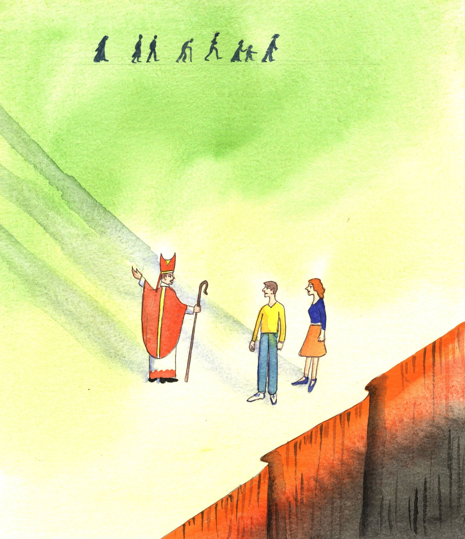 One of the main duties of a Bishop is to teach the Faith. In doing so, and teaching the Faith in its fullness, it's as if he is leading people away from spiritual and moral danger, away from the cliff-edge which represents spiritual and moral disaster and - for those who are unrepentant when they die - the way down to Hell.