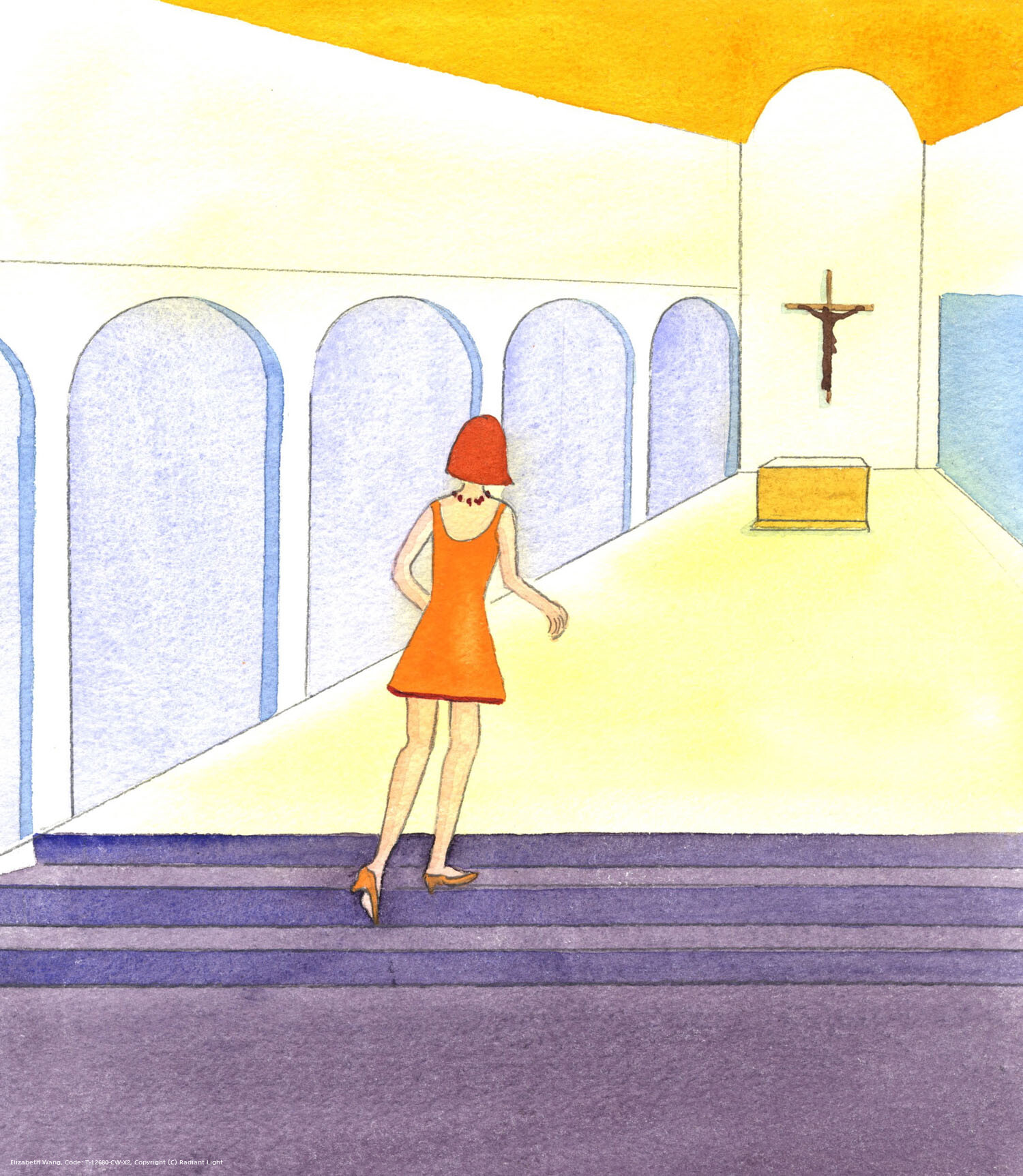 We should not stroll through church as if through a market. Every Catholic church is a holy temple for God, sanctified by having being consecrated by a Bishop as a place for solemn worship, and sanctified by the Real Presence there of Jesus Christ, in sacramental form. All who enter, therefore, should show respect both for God and fellow worshippers, so neither offending God by irreverence or immodest attire, nor distracting others.