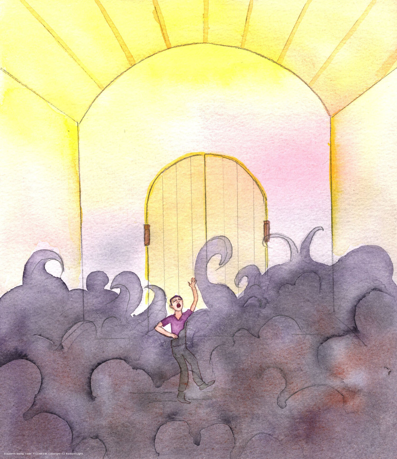 The soul of a person who freely chooses to sin can be pictured as a beautiful chamber, with a pair of inward-opening doors; but this place is filled by filthy water, which leaks into that room whenever that person sins. If he does not repent, he is in danger of drowning. Even worse, if he dies, unrepentant, the doors will be unable to open, inwards, because of the weight of the filthy water. He will be sealed with his sins forever, unable to enter Heaven.