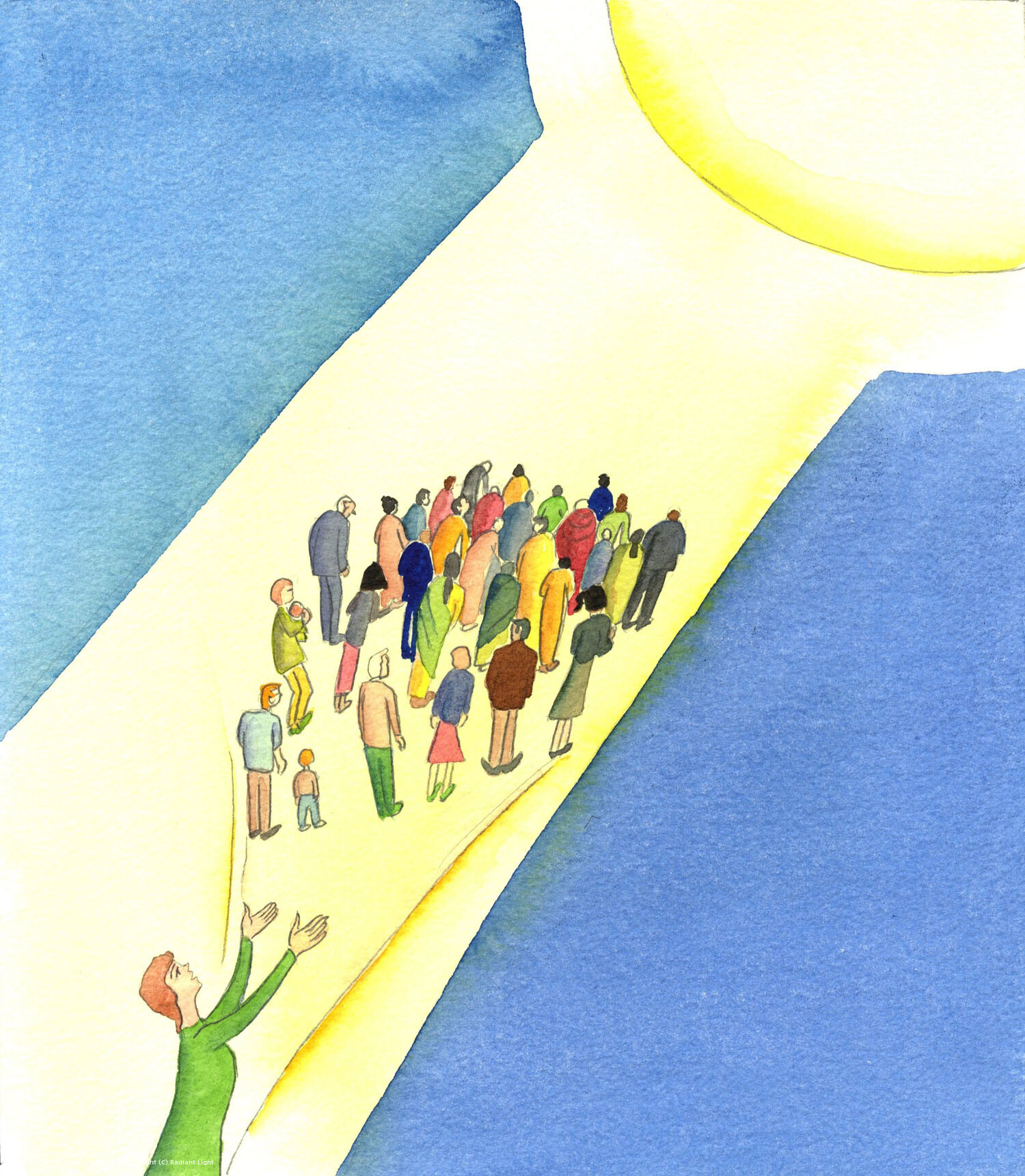 We need not worry if we have so many duties to fulfil that we cannot name every individual whom we hold up before God in prayer. If we intercede for them all at once, we can be sure that as we hold them before God it's as if we are bringing them into the sunlight. God's warm love falls upon each one, with graces according to their needs, because of the merits of Christ, and our faithful intercession.