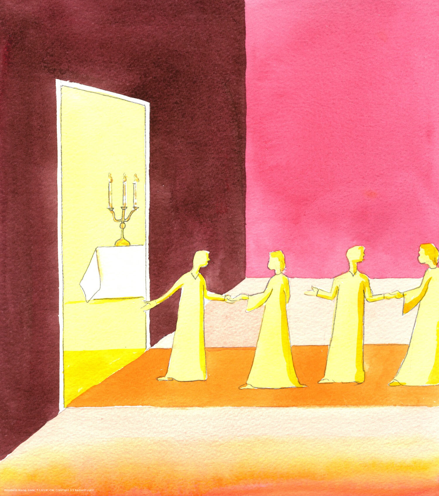 Those who love Christ, who serve Him in humility, and who persevere to the end, will be greeted by Christ, and led into Heaven, to be robed in bright garments, and led into the Banquet with other members of Christ's Royal Family.