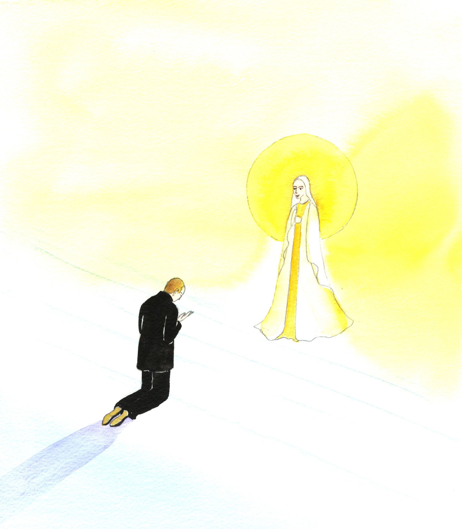 It's as if Mary waits at the edge of Heaven, looking out for us. Our Blessed Mother can help us all, by her intercession; but what she is pleased to hear us say is: "I'm sorry I've done wrong, but I'm going to put things right". Through her prayers, we can find the courage to approach her Son, in real trust and repentance.